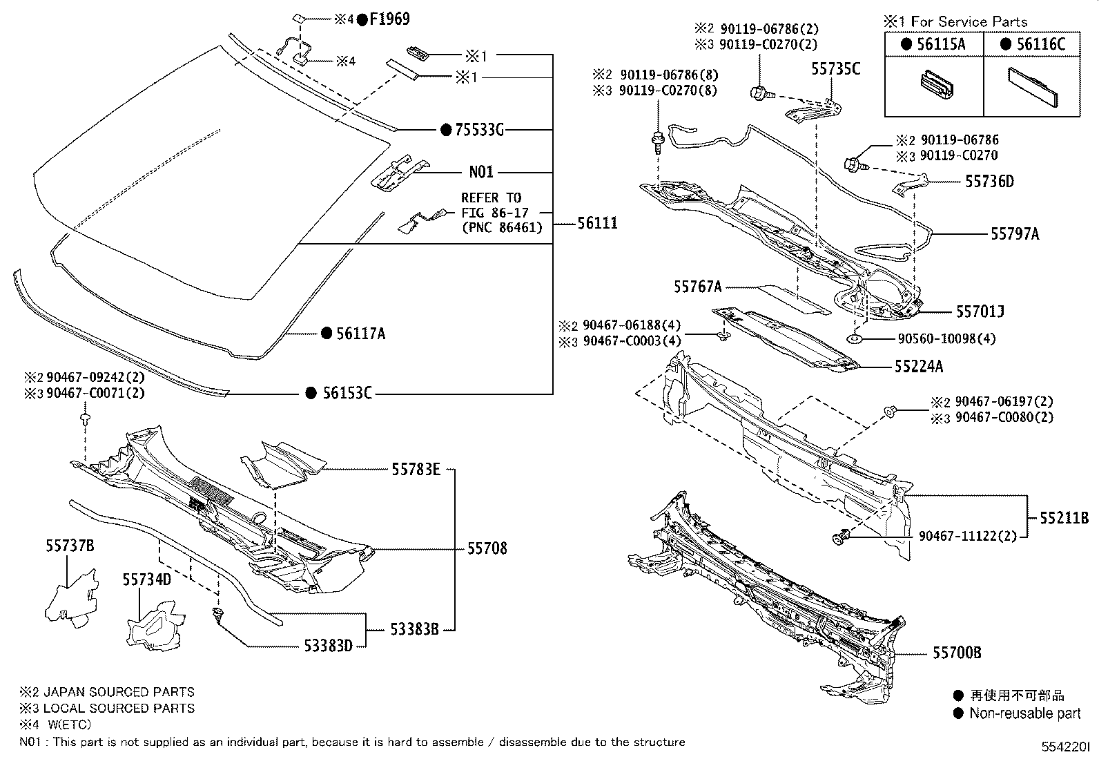 55735-F4010 REINFORCEMENT, COWL BODY MOUNTING, LH product image