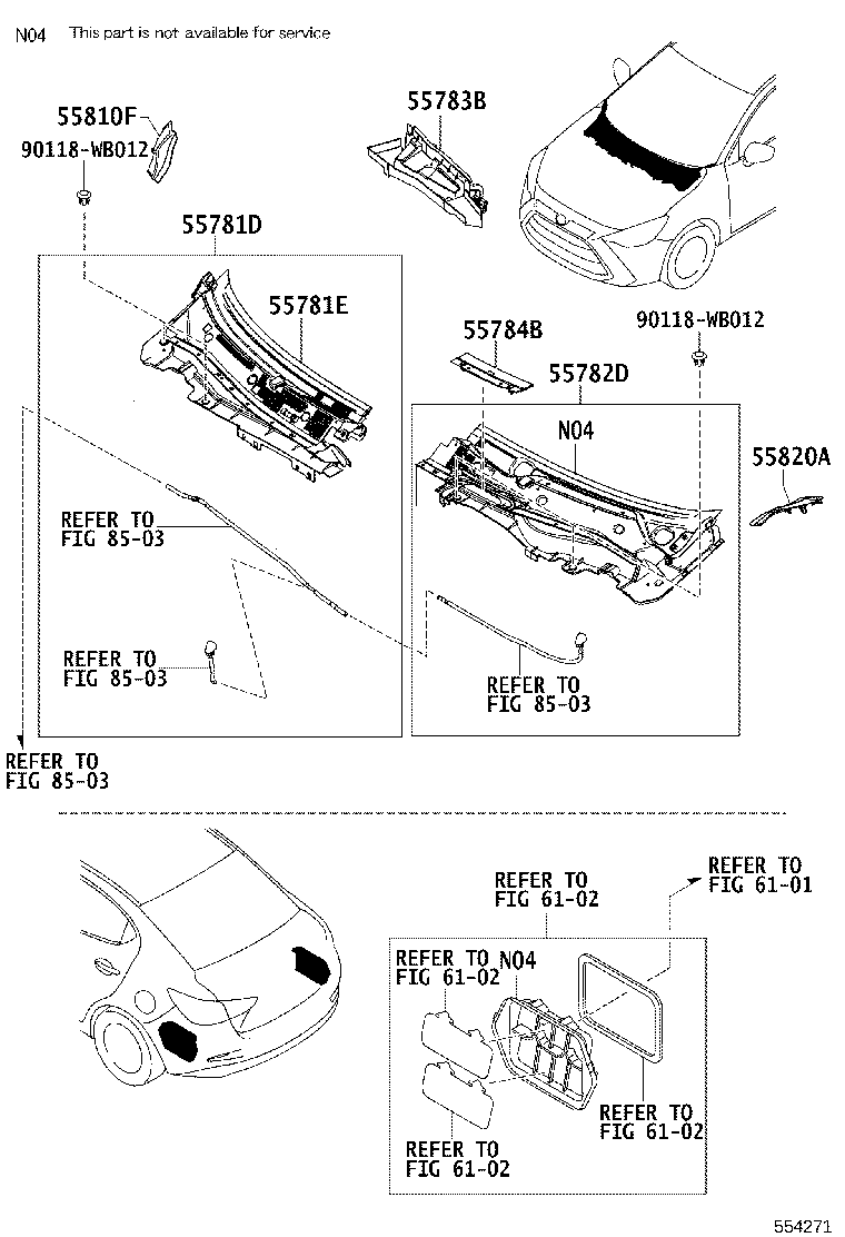 53383-WB002 SEAL, HOOD TO COWL TOP product image