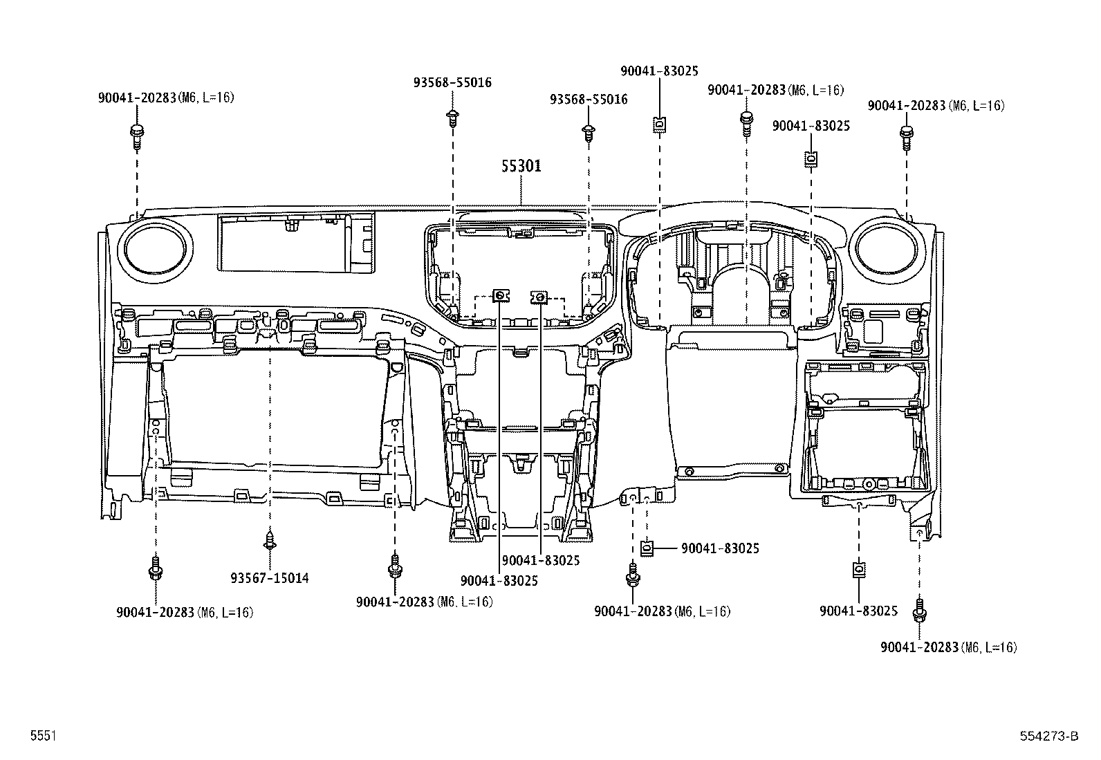 55352-BZ070 BRACE, INSTRUMENT PANEL TO FLOOR, NO.2 product image