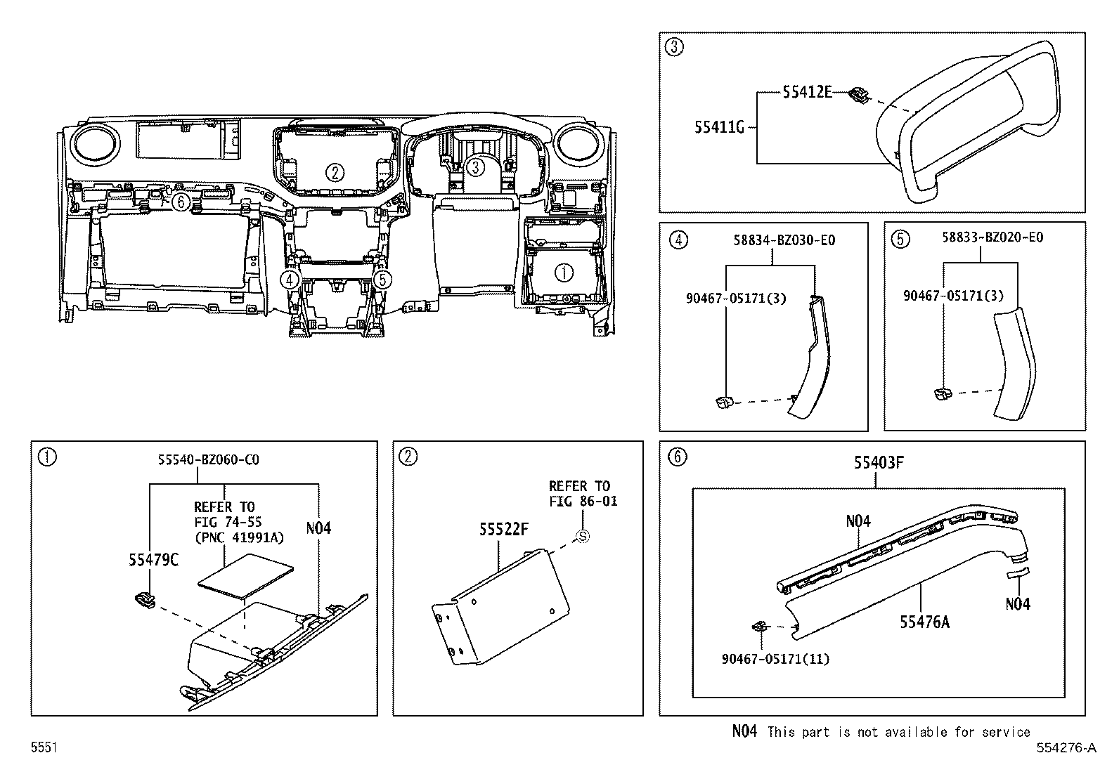 55352-BZ070 BRACE, INSTRUMENT PANEL TO FLOOR, NO.2 product image