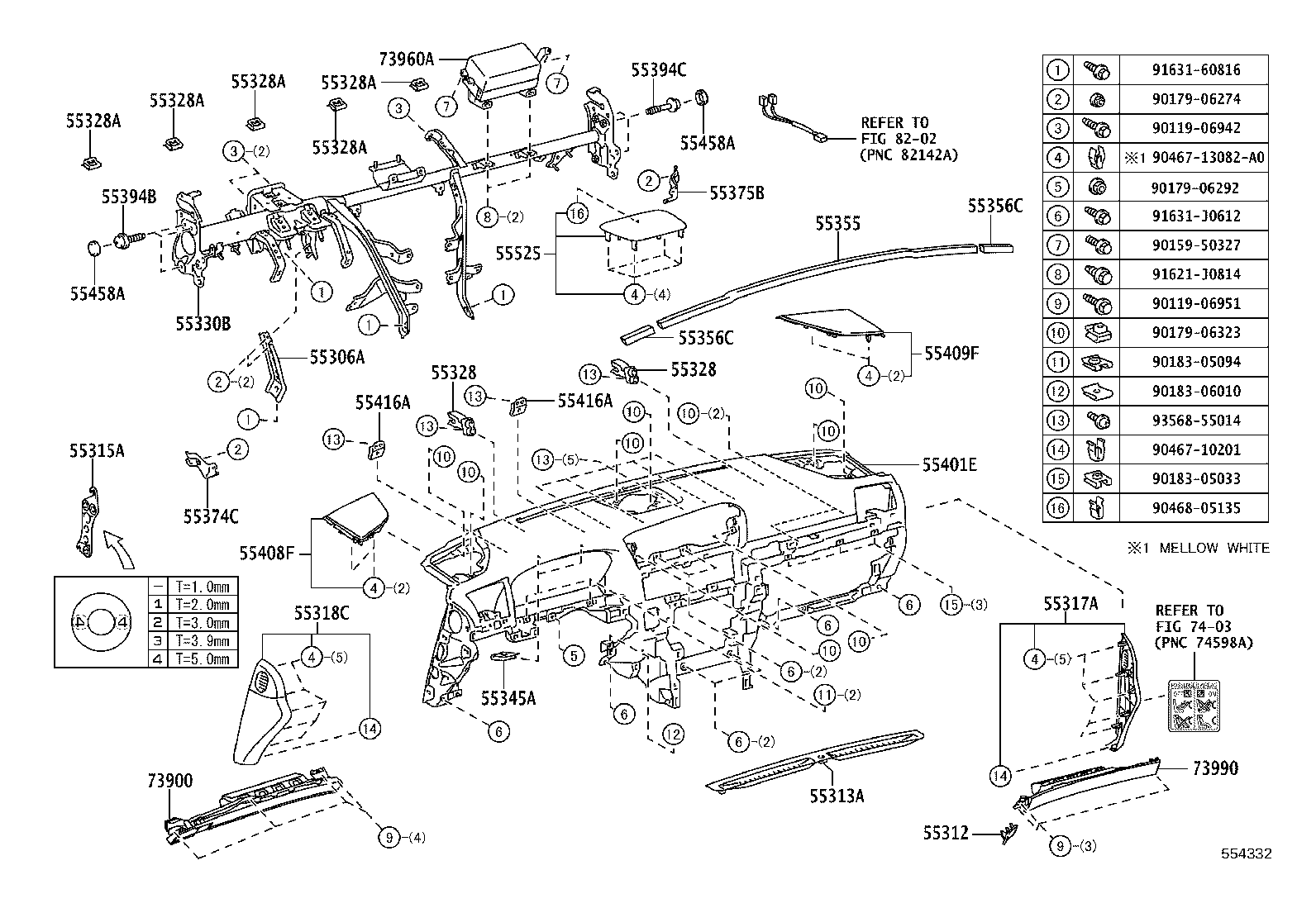 55403-50150-C0 PANEL SUB-ASSY, INSTRUMENT PANEL FINISH product image