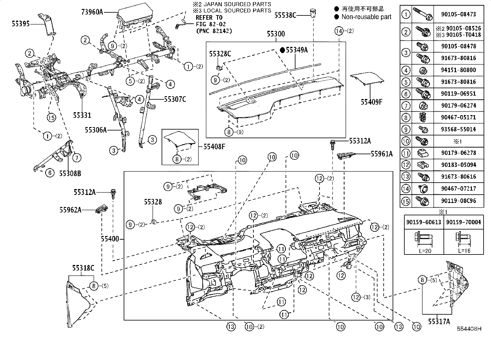55405-02830 PANEL SUB-ASSY, INSTRUMENT CLUSTER FINISH, CENTER product image