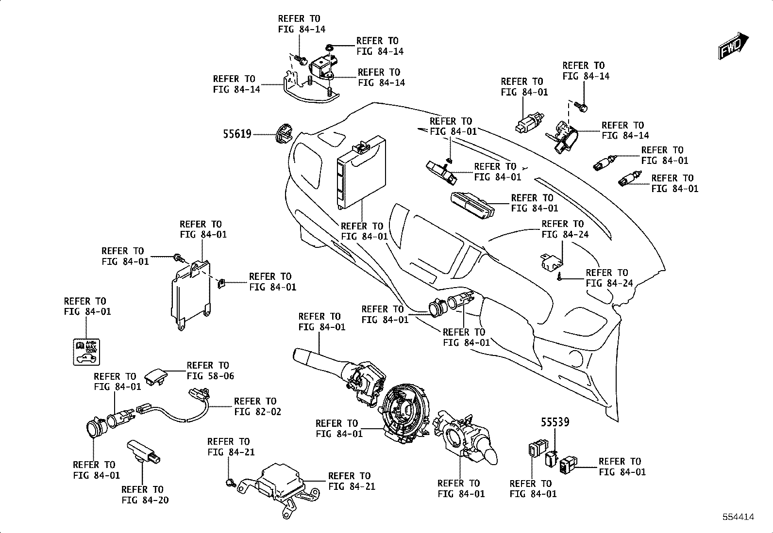 55355-WC002 CUSHION, INSTRUMENT PANEL product image