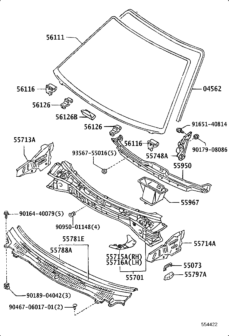 55967-20030 NOZZLE, DEFROSTER, LOWER product image