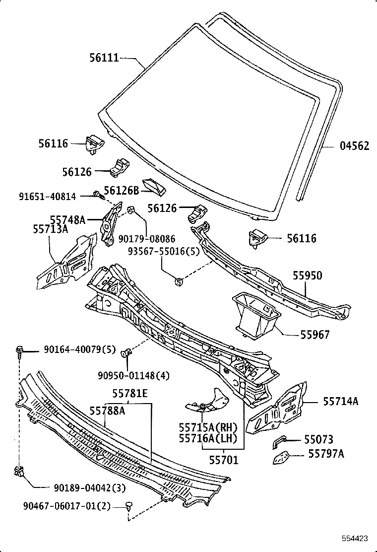 55967-20030 NOZZLE, DEFROSTER, LOWER product image