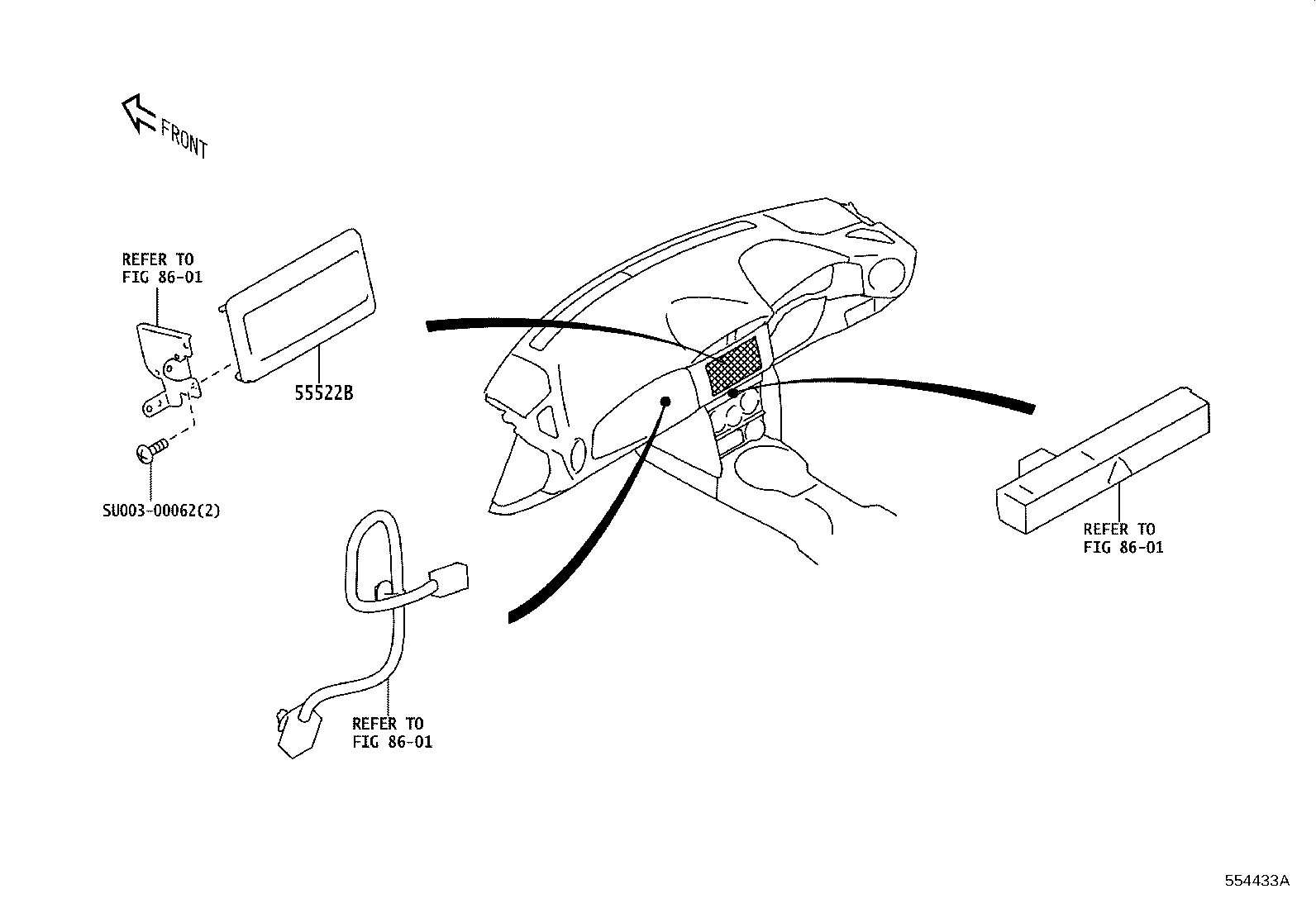 SU003-08153 PANEL SUB-ASSY, INSTRUMENT CLUSTER FINISH, CENTER product image