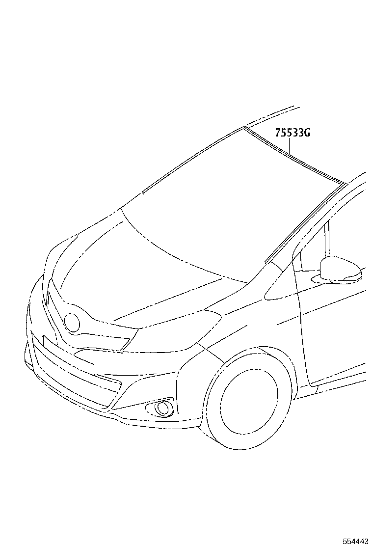 56101-52C70 GLASS, WINDSHIELD product image