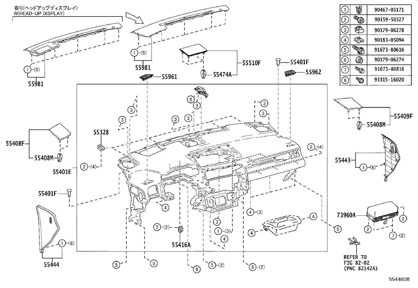55401-48210-C2 PAD SUB-ASSY, INSTRUMENT PANEL SAFETY product image
