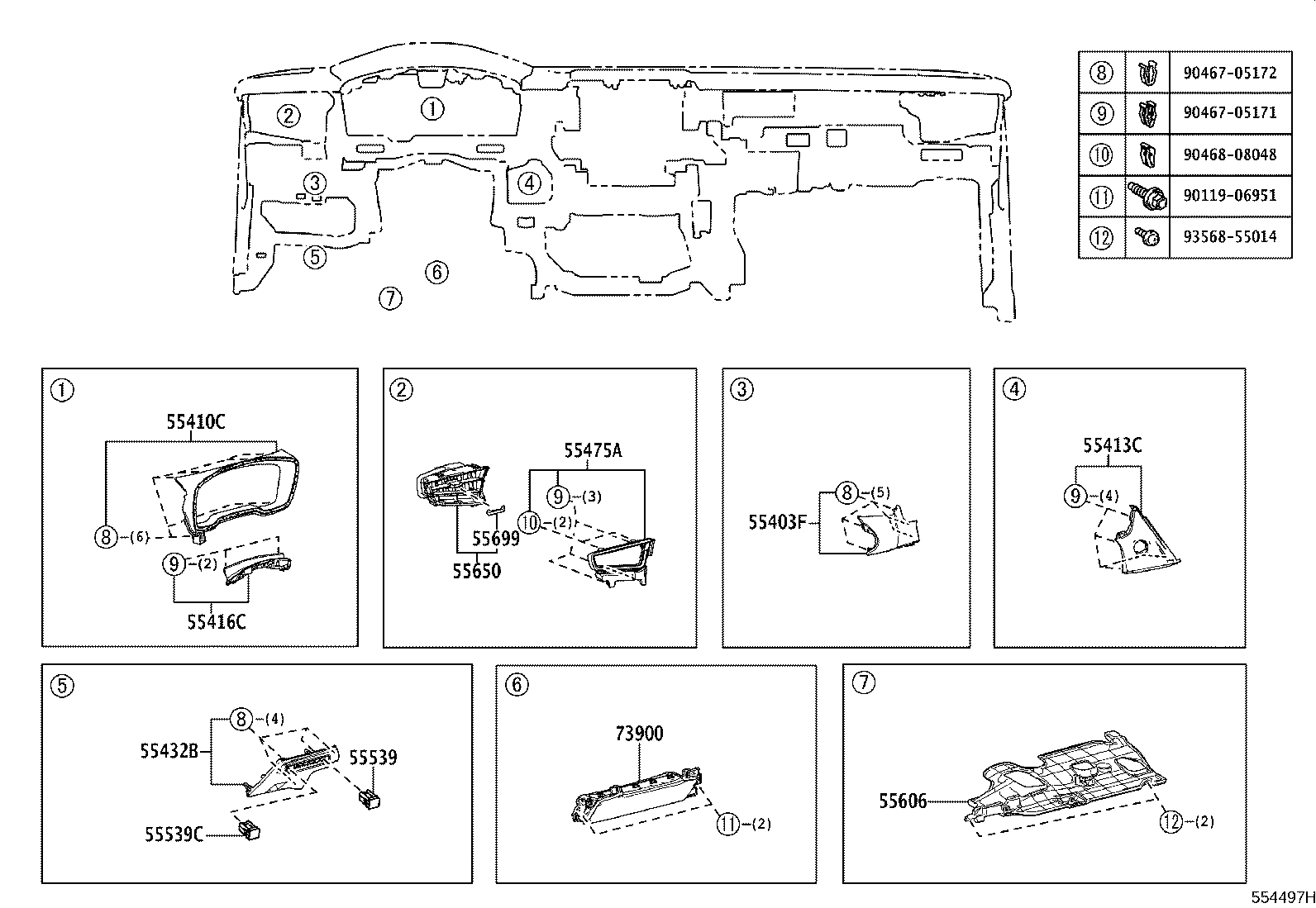 55405-YY020 PANEL SUB-ASSY, INSTRUMENT CLUSTER FINISH, CENTER product image