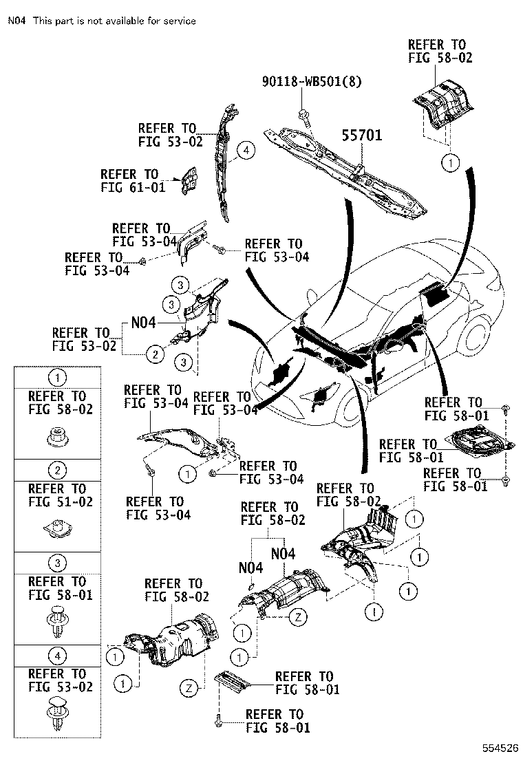 53383-WB002 SEAL, HOOD TO COWL TOP product image