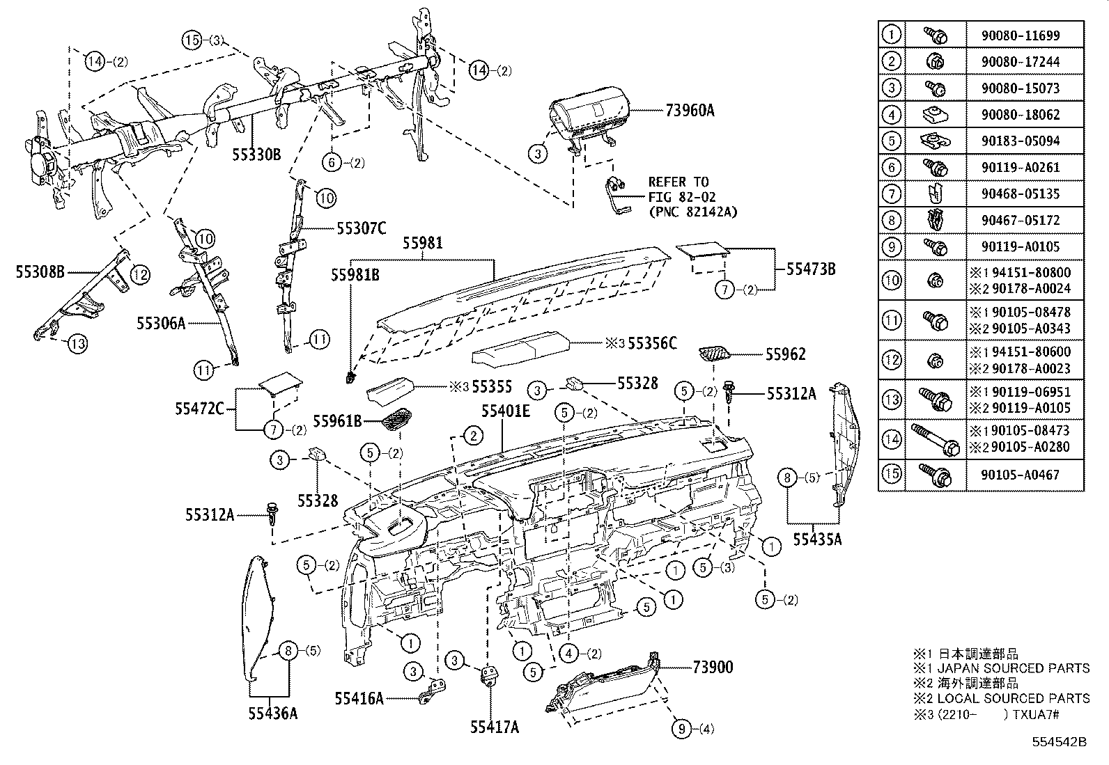 Toyota 55421-0E050 PANEL, INSTRUMENT CLUSTER FINISH, UPPER