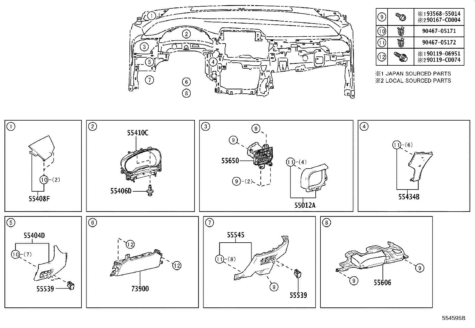 55405-F4170 PANEL SUB-ASSY, INSTRUMENT CLUSTER FINISH, CENTER product image
