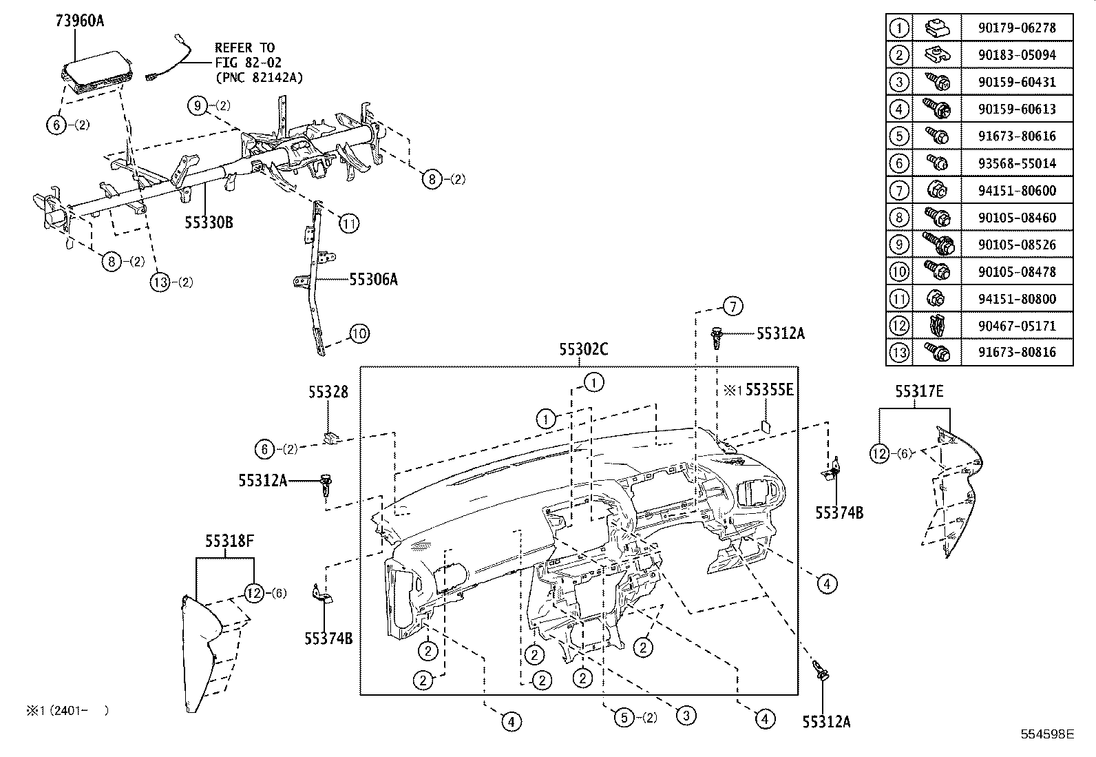 55406-K0010 PANEL SUB-ASSY, INSTRUMENT CLUSTER FINISH, LOWER CENTER product image