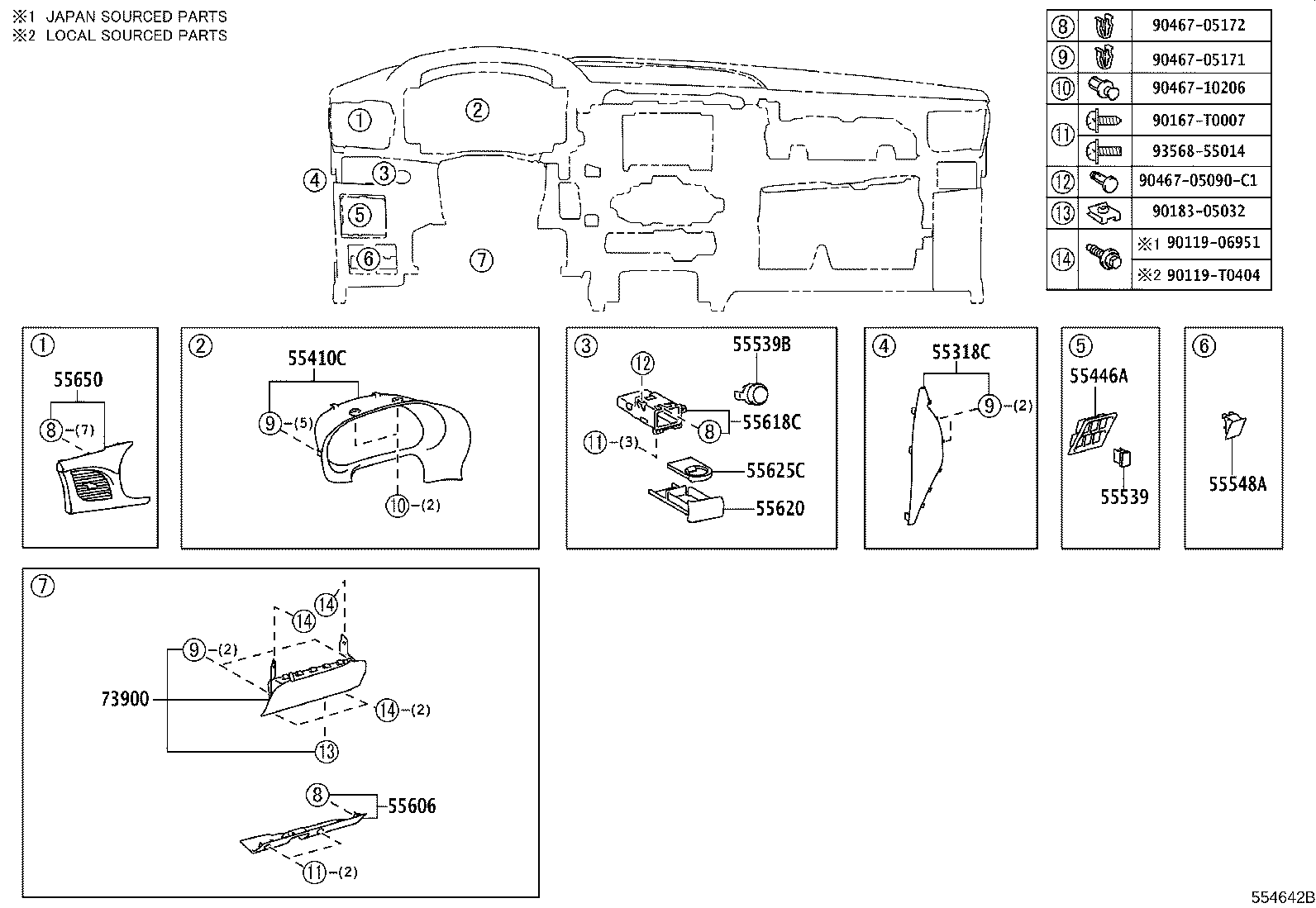 55650-YP050 REGISTER ASSY, INSTRUMENT PANEL, NO.1 product image