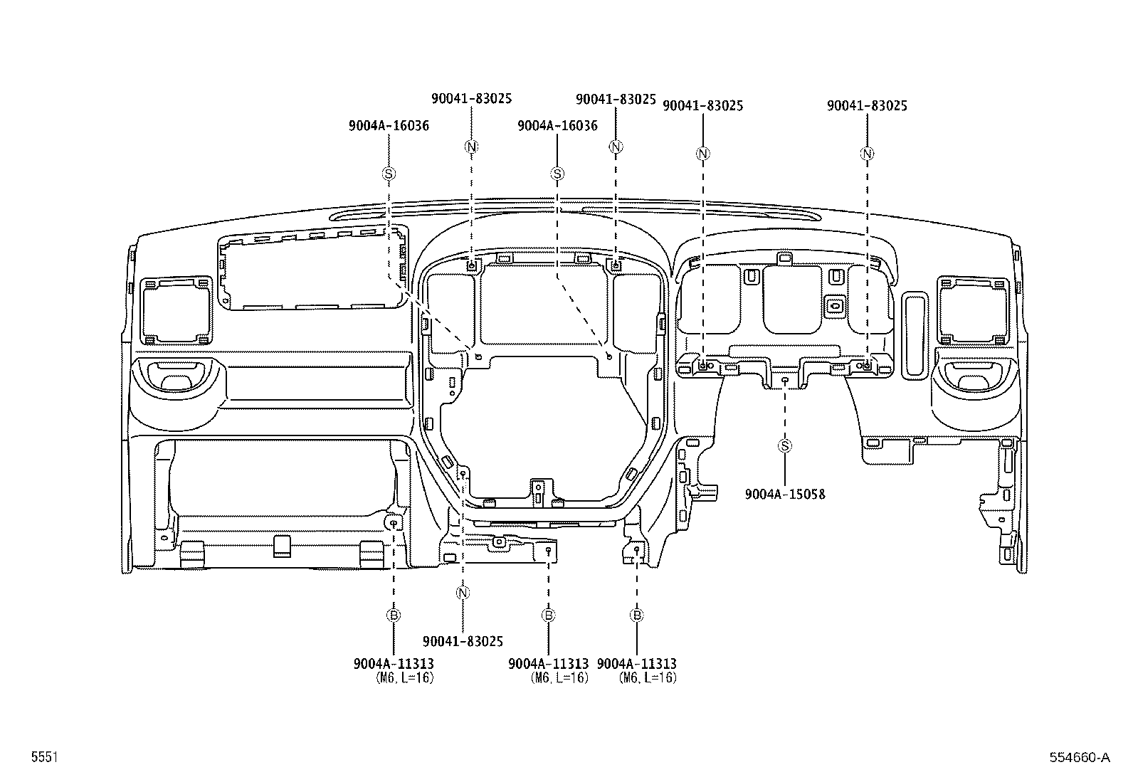 55217-B2010 RETAINER, DASH PANEL SILENCER product image