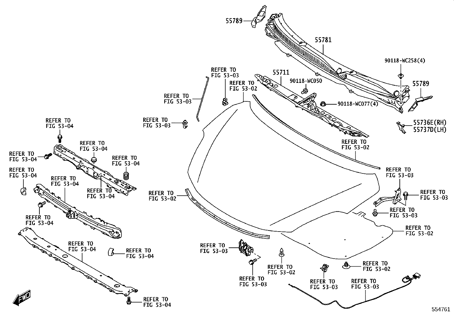 53866-WC002 SEAL, COWL TOP TO LOUVER product image