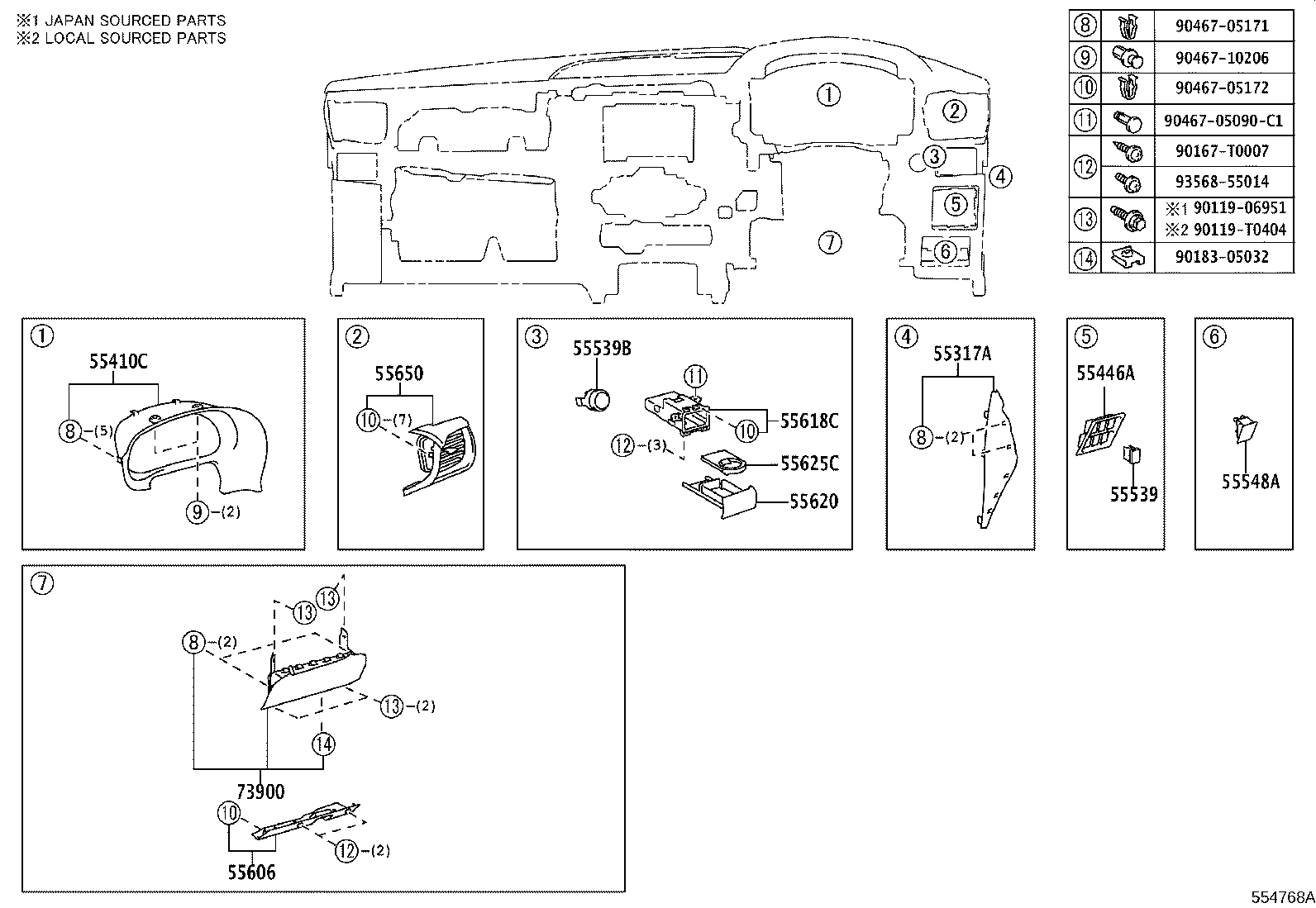 55650-YP050 REGISTER ASSY, INSTRUMENT PANEL, NO.1 product image