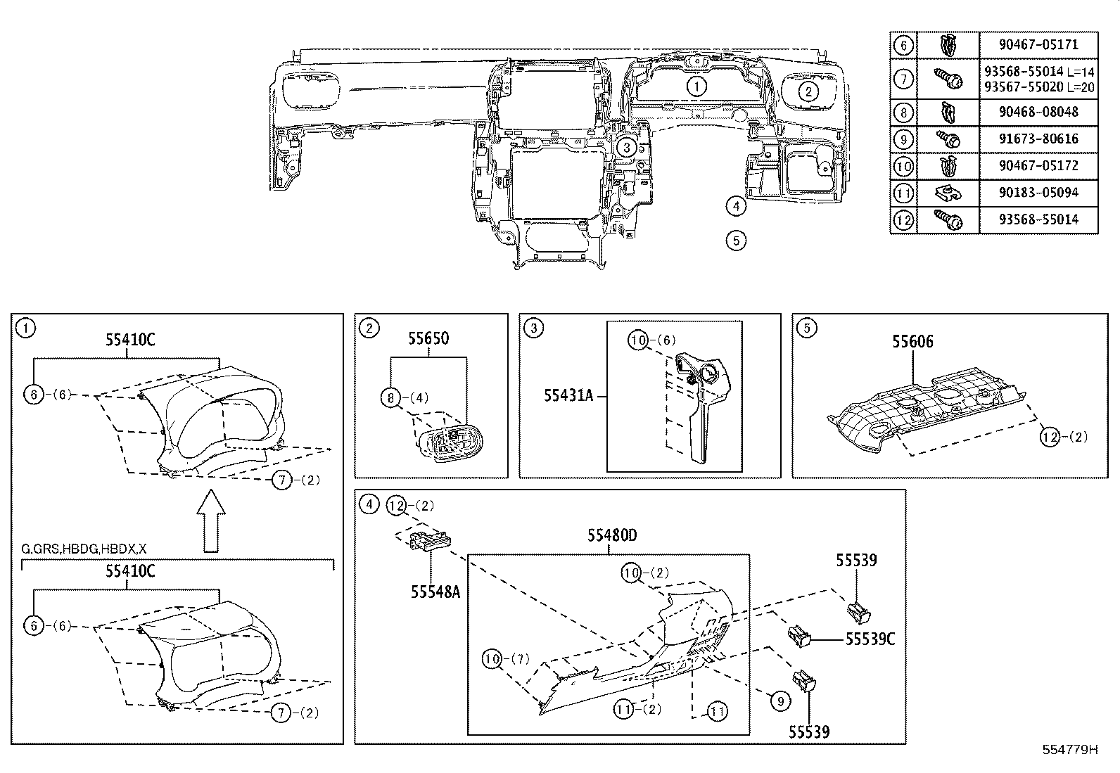 55471-K0010-C1 ORNAMENT, INSTRUMENT CLUSTER FINISH PANEL product image