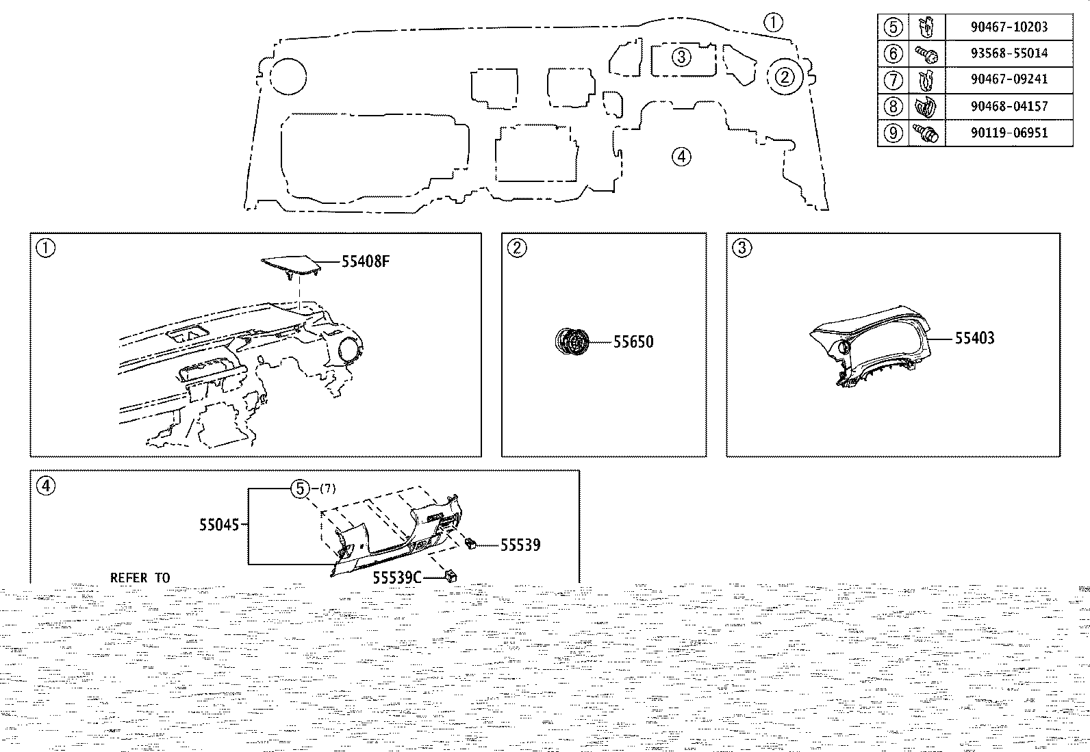 55650-53200 REGISTER ASSY, INSTRUMENT PANEL, NO.1 product image