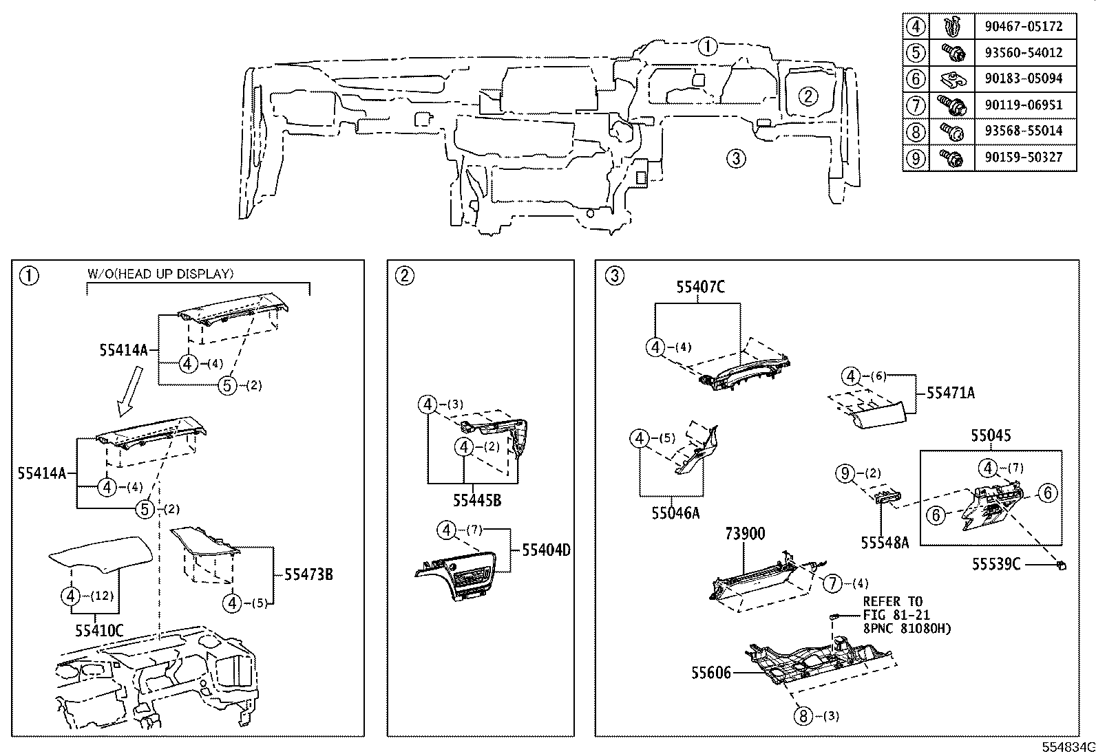 55307-62030 BRACE SUB-ASSY, INSTRUMENT PANEL, NO.2 product image