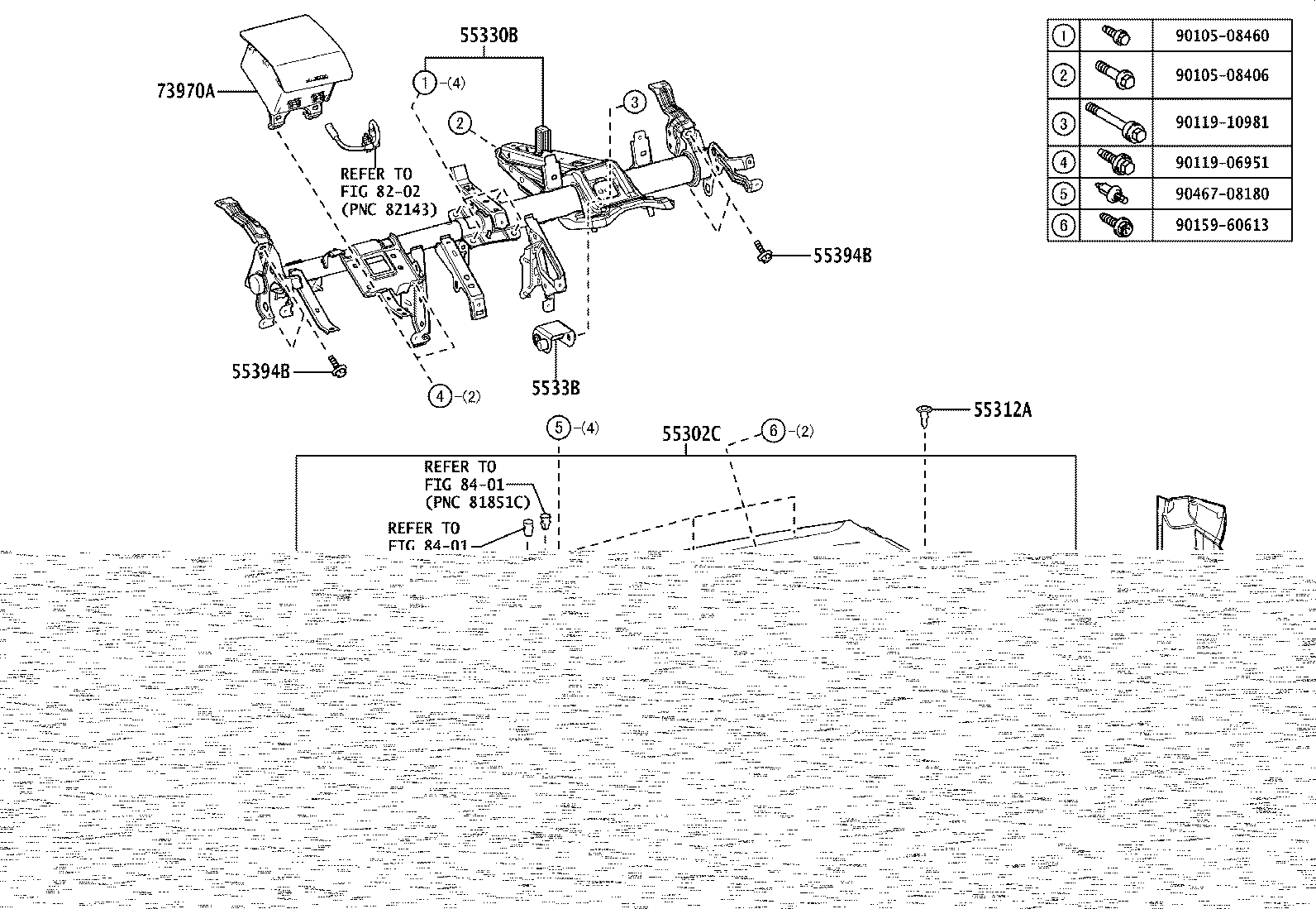 55330-55010 REINFORCEMENT ASSY, INSTRUMENT PANEL product image