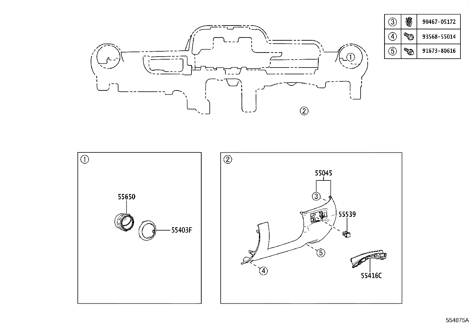 55330-55010 REINFORCEMENT ASSY, INSTRUMENT PANEL product image