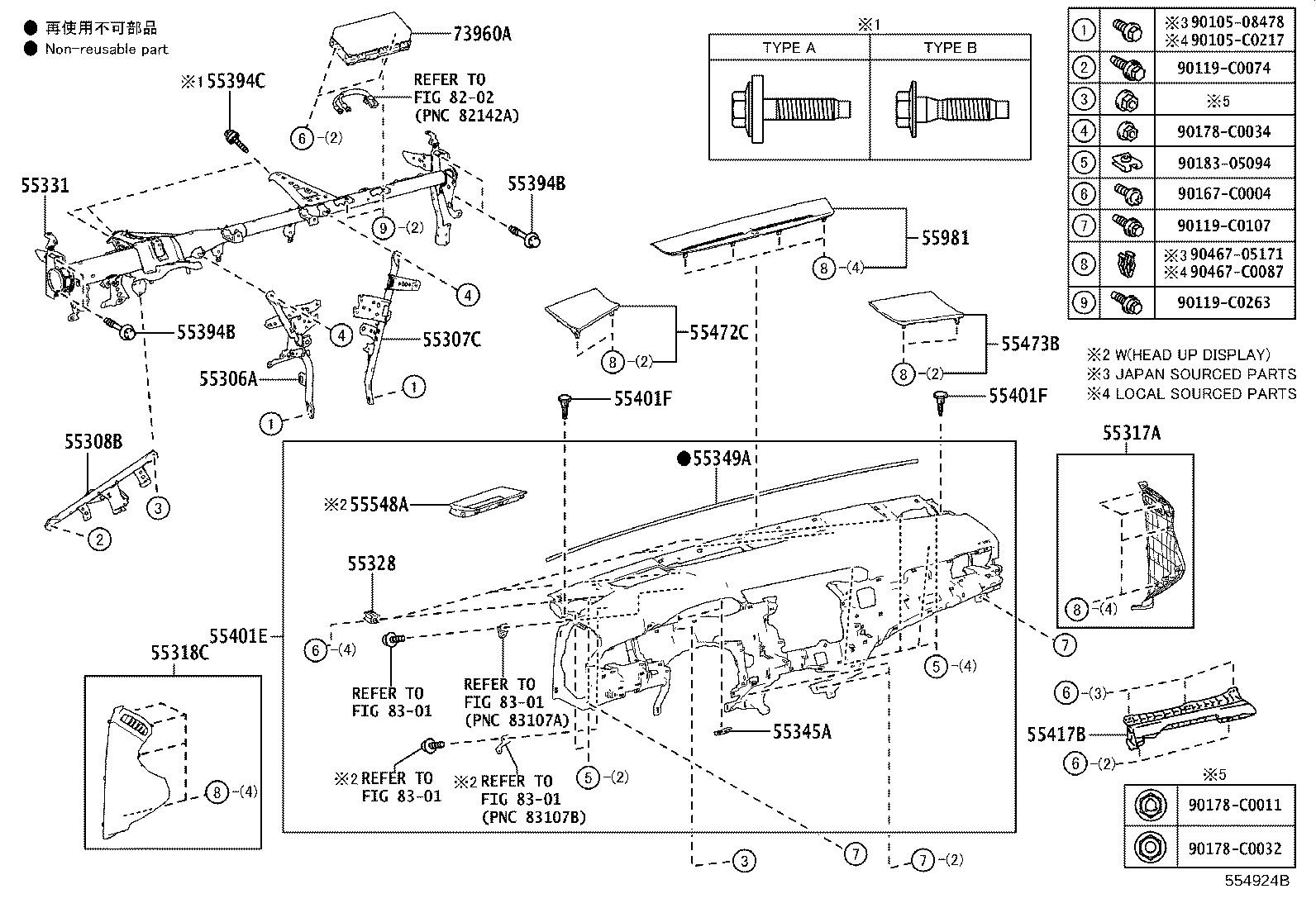 55405-06250 PANEL SUB-ASSY, INSTRUMENT CLUSTER FINISH, CENTER product image