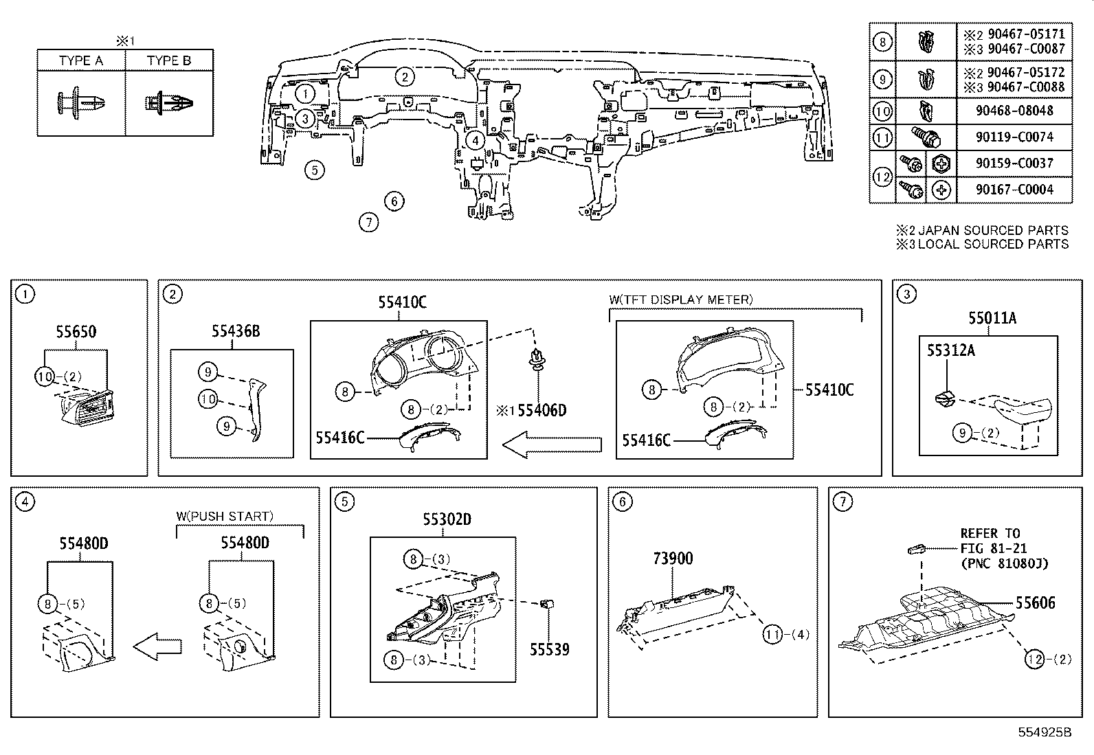 55405-06250 PANEL SUB-ASSY, INSTRUMENT CLUSTER FINISH, CENTER product image