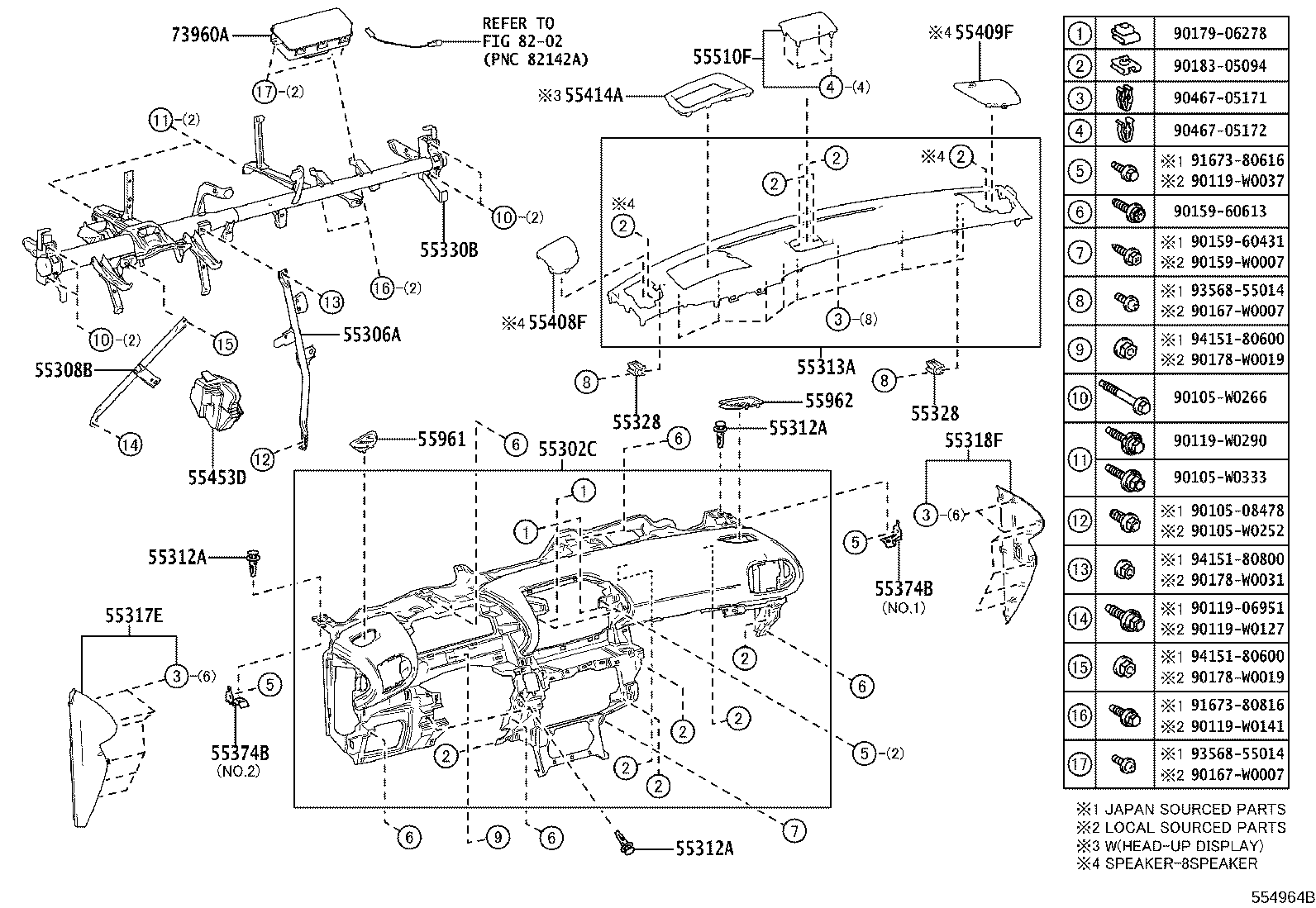 55330-0DA40 REINFORCEMENT ASSY, INSTRUMENT PANEL product image