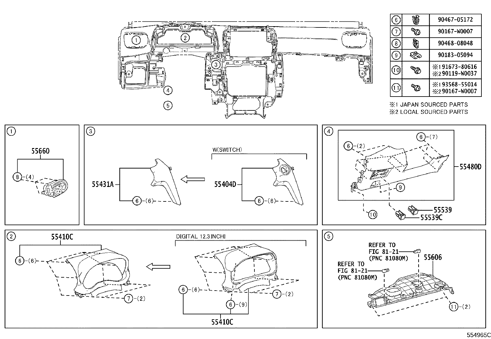 55330-0DA40 REINFORCEMENT ASSY, INSTRUMENT PANEL product image
