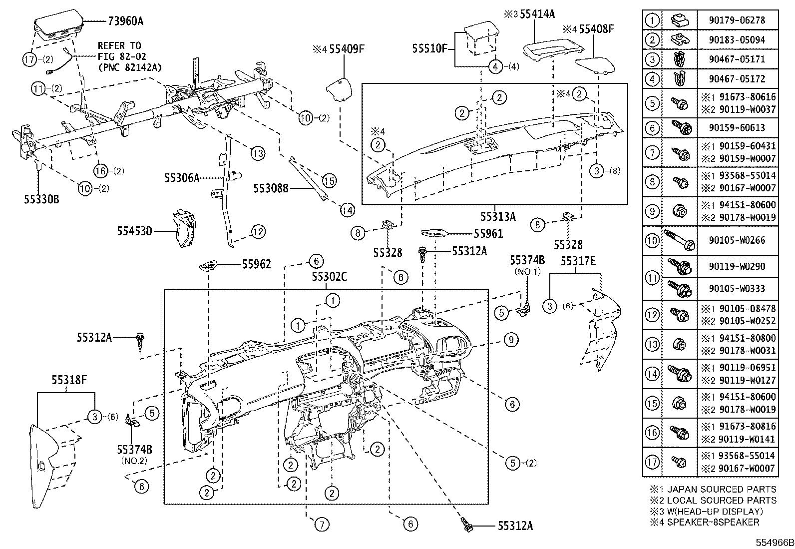 55330-0DA40 REINFORCEMENT ASSY, INSTRUMENT PANEL product image