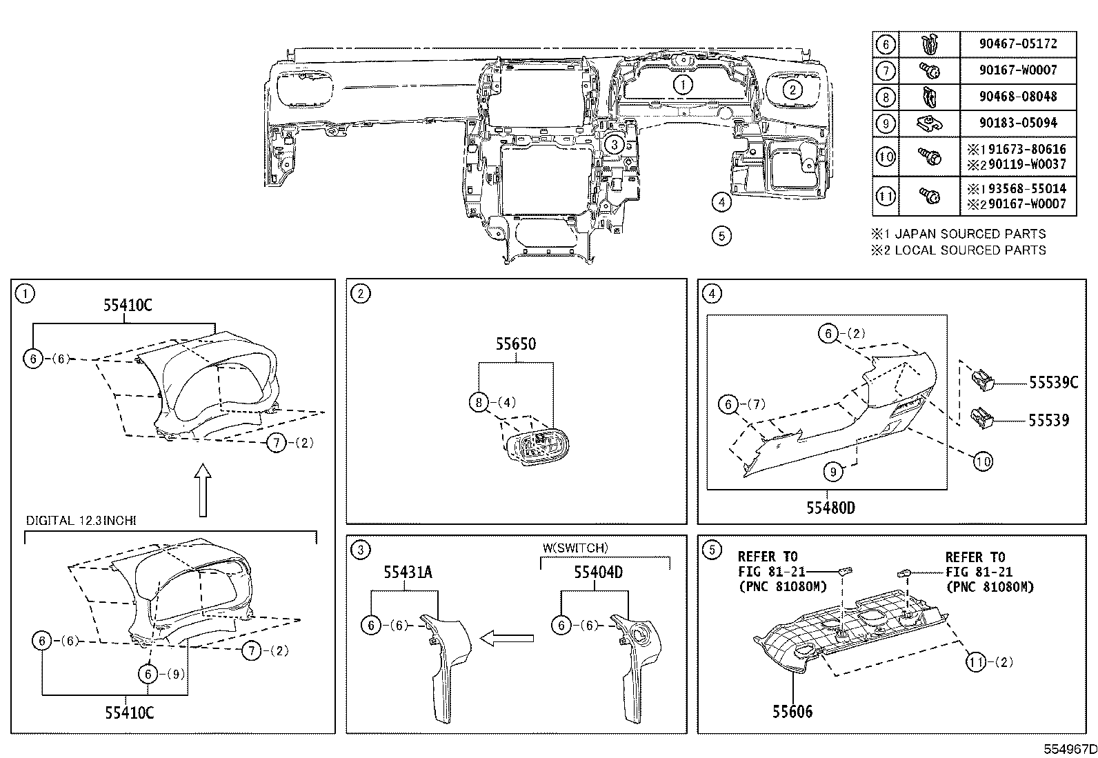 55330-0DA40 REINFORCEMENT ASSY, INSTRUMENT PANEL product image