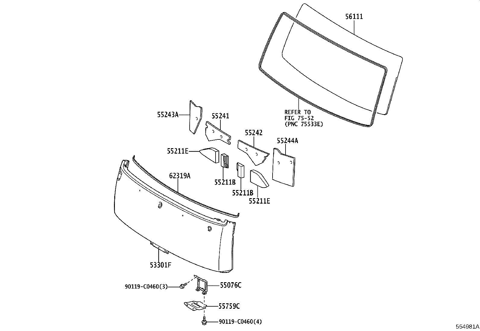 53301-0S040 PANEL SUB-ASSY, FRONT product image