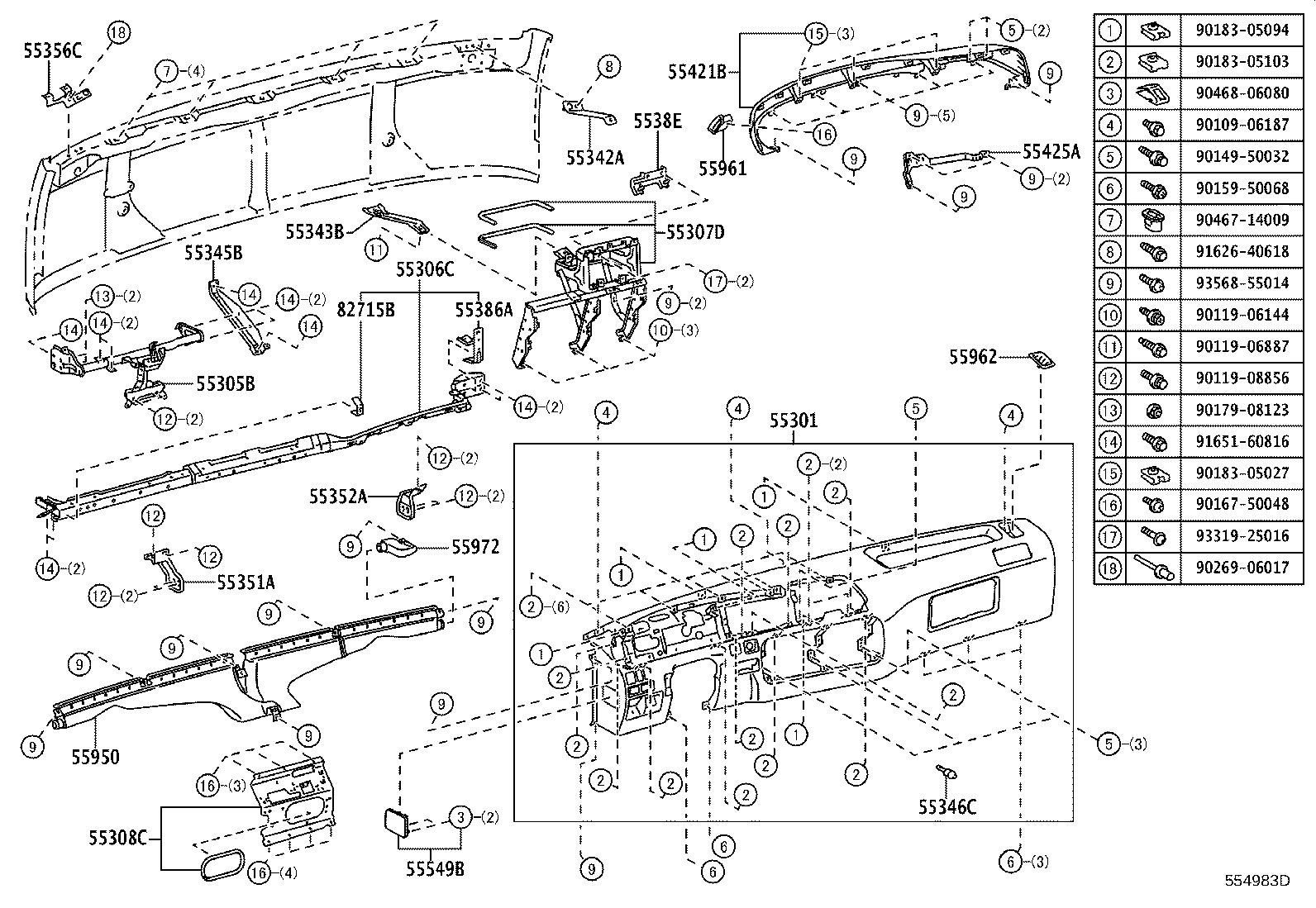 55950-0S020 NOZZLE ASSY, DEFROSTER product image