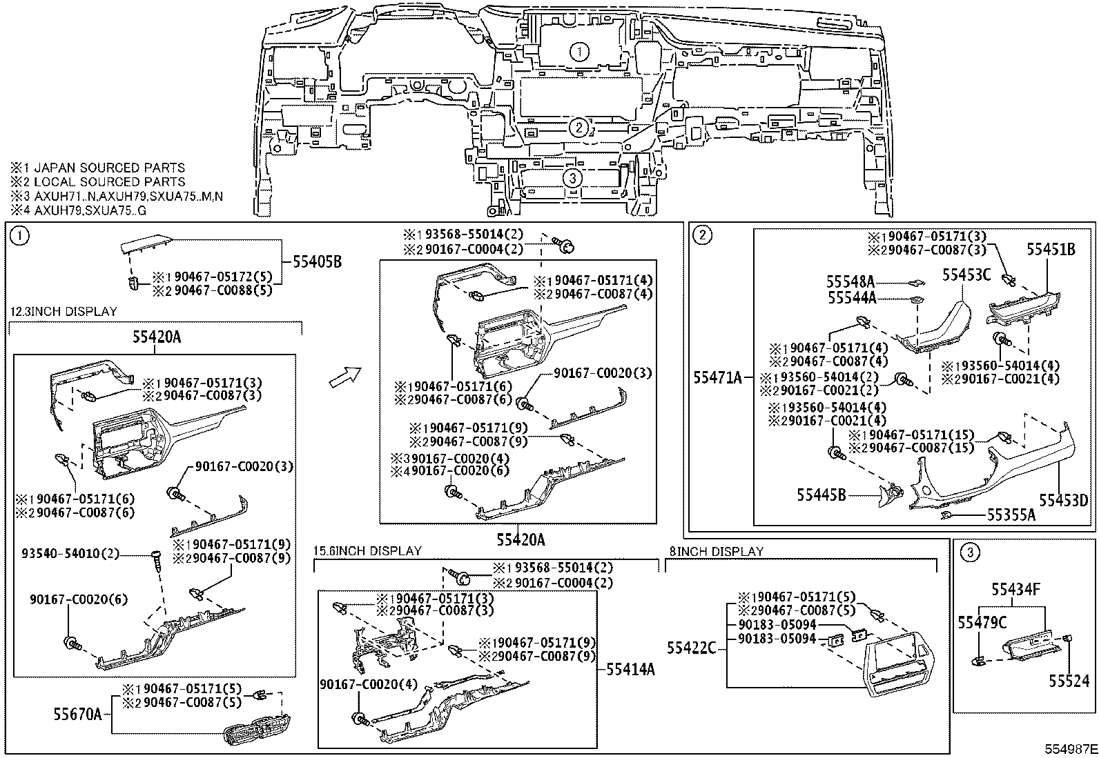 55650-0E320 REGISTER ASSY, INSTRUMENT PANEL, NO.1 product image