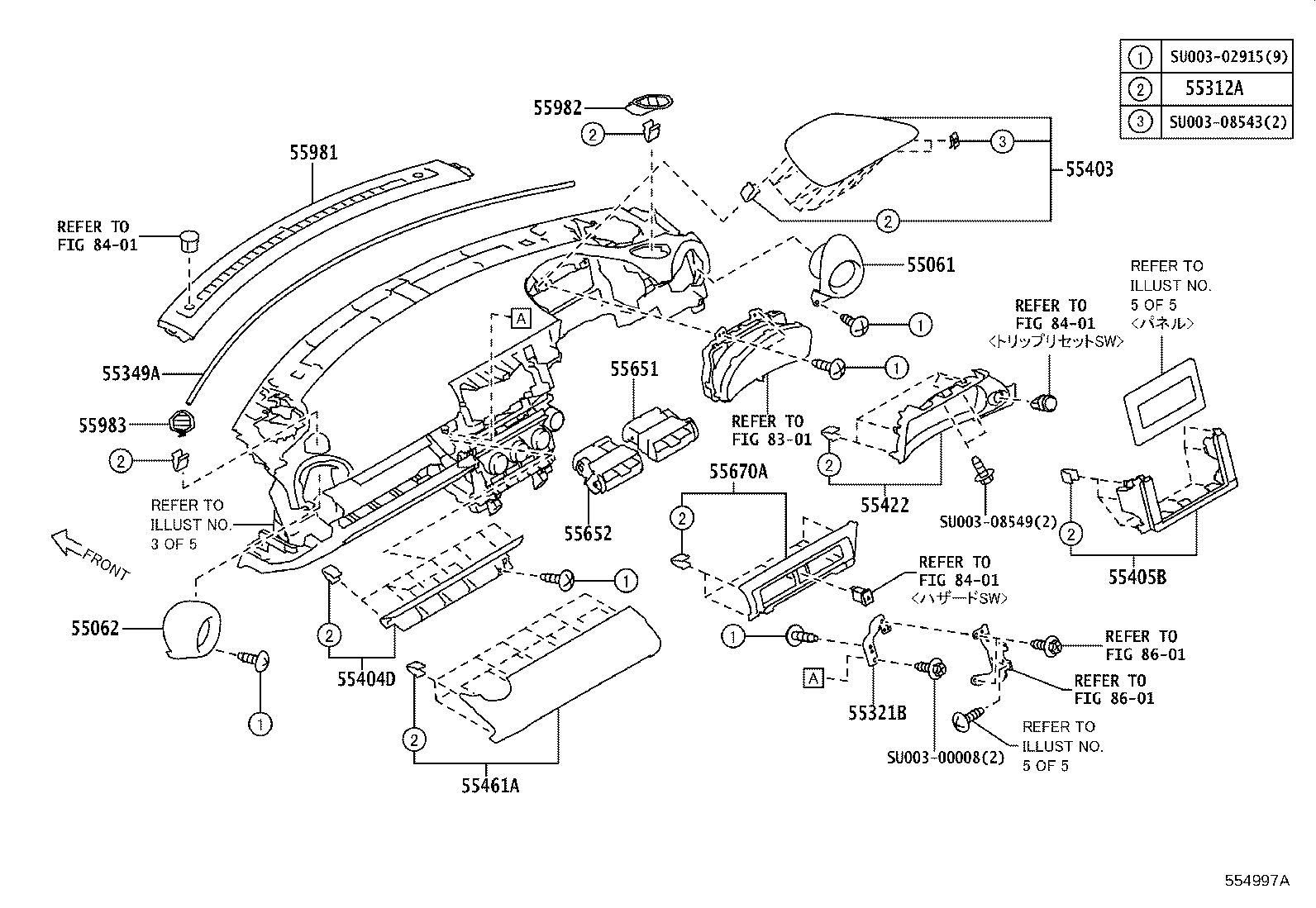 SU003-08692 REGISTER ASSY, INSTRUMENT PANEL, CENTER product image
