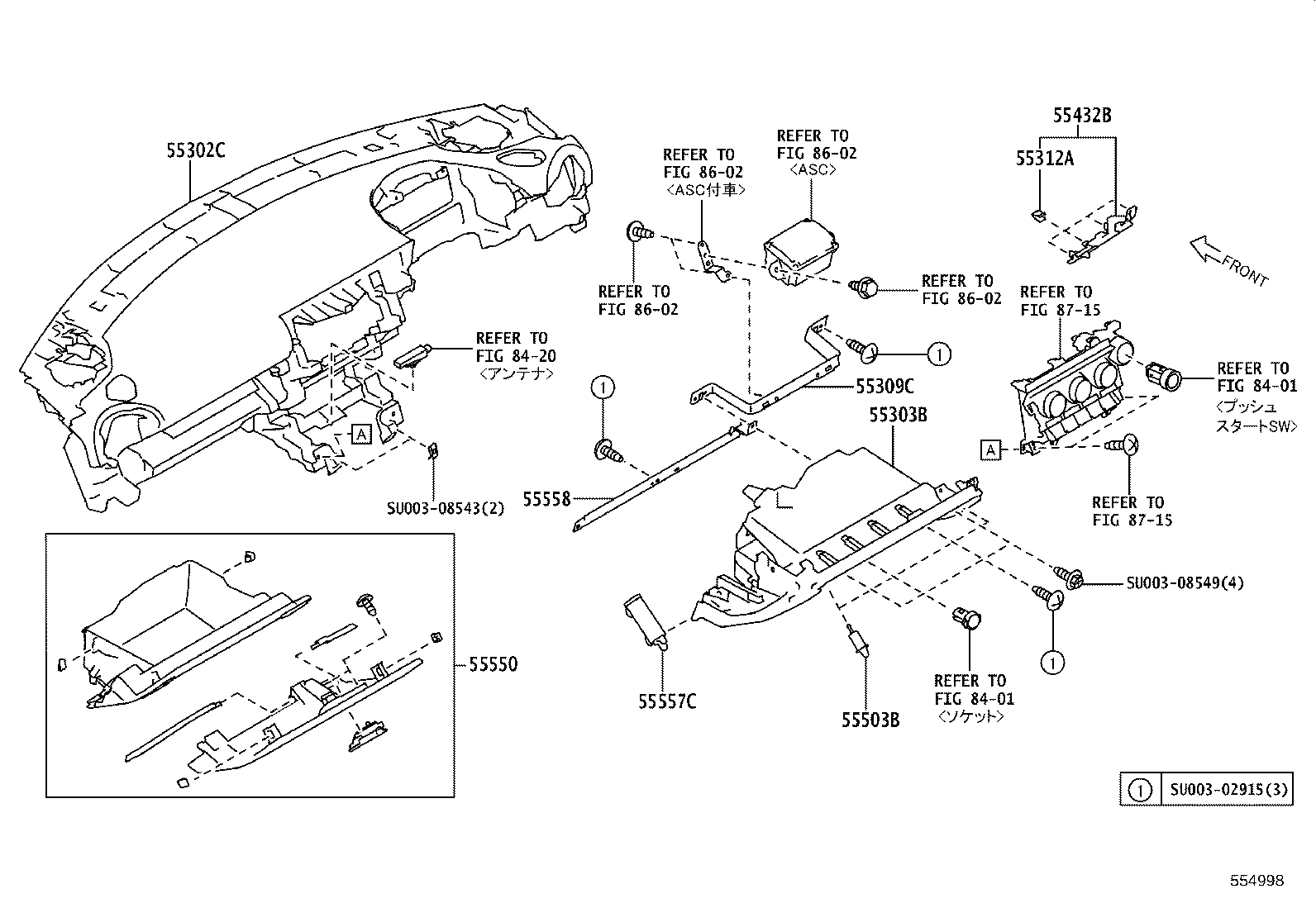 SU003-08692 REGISTER ASSY, INSTRUMENT PANEL, CENTER product image