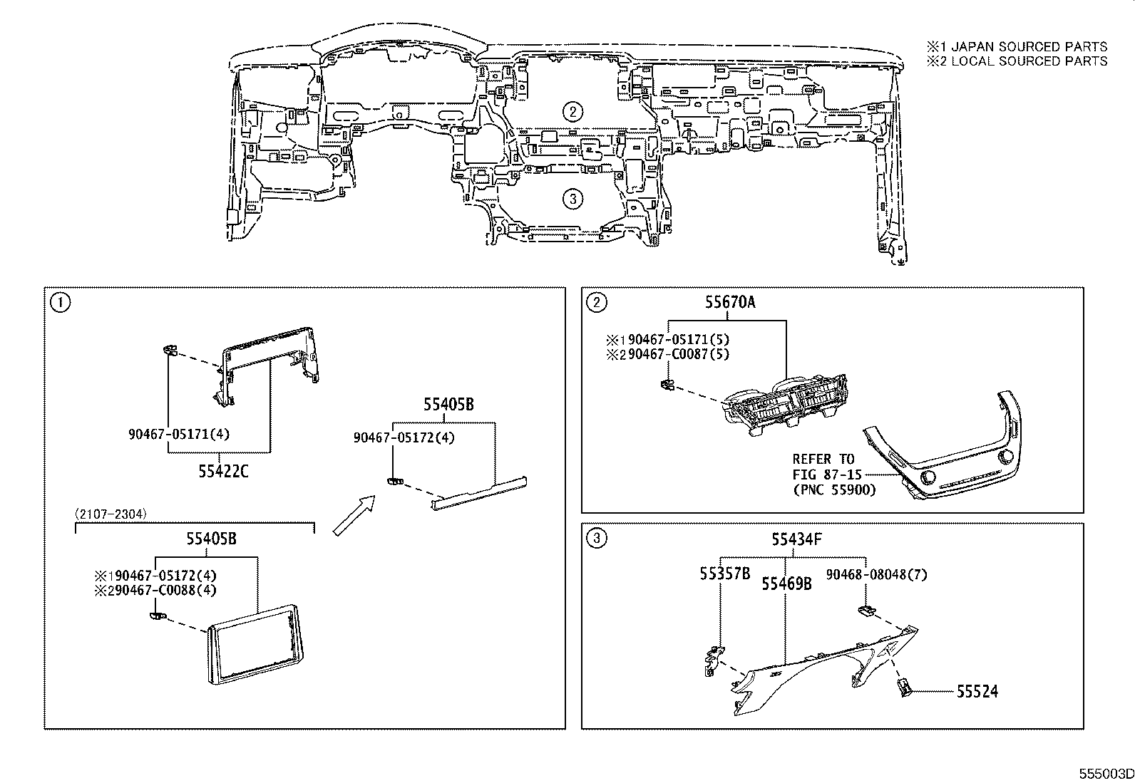 55650-02730 REGISTER ASSY, INSTRUMENT PANEL, NO.1 product image