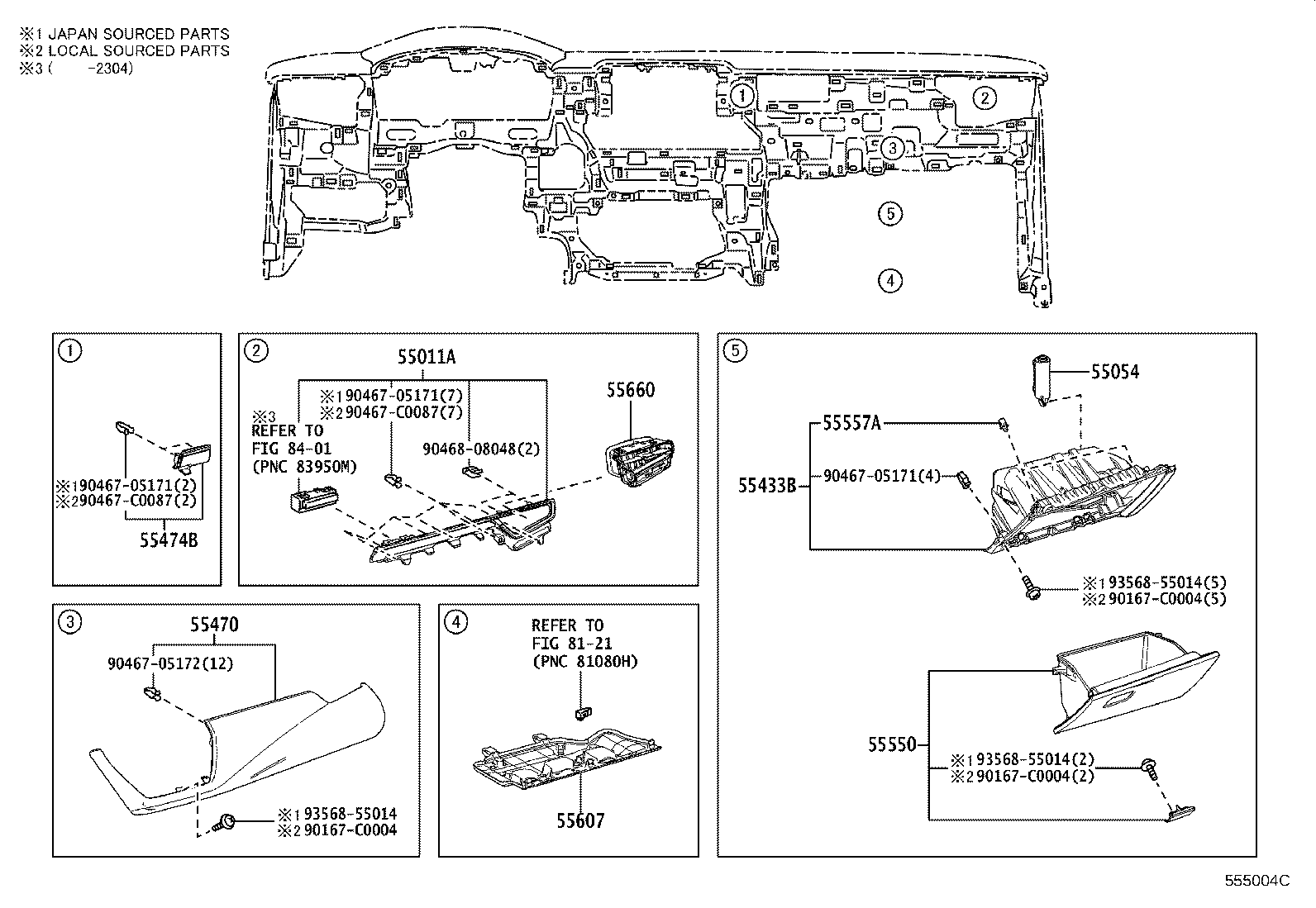 55650-02730 REGISTER ASSY, INSTRUMENT PANEL, NO.1 product image