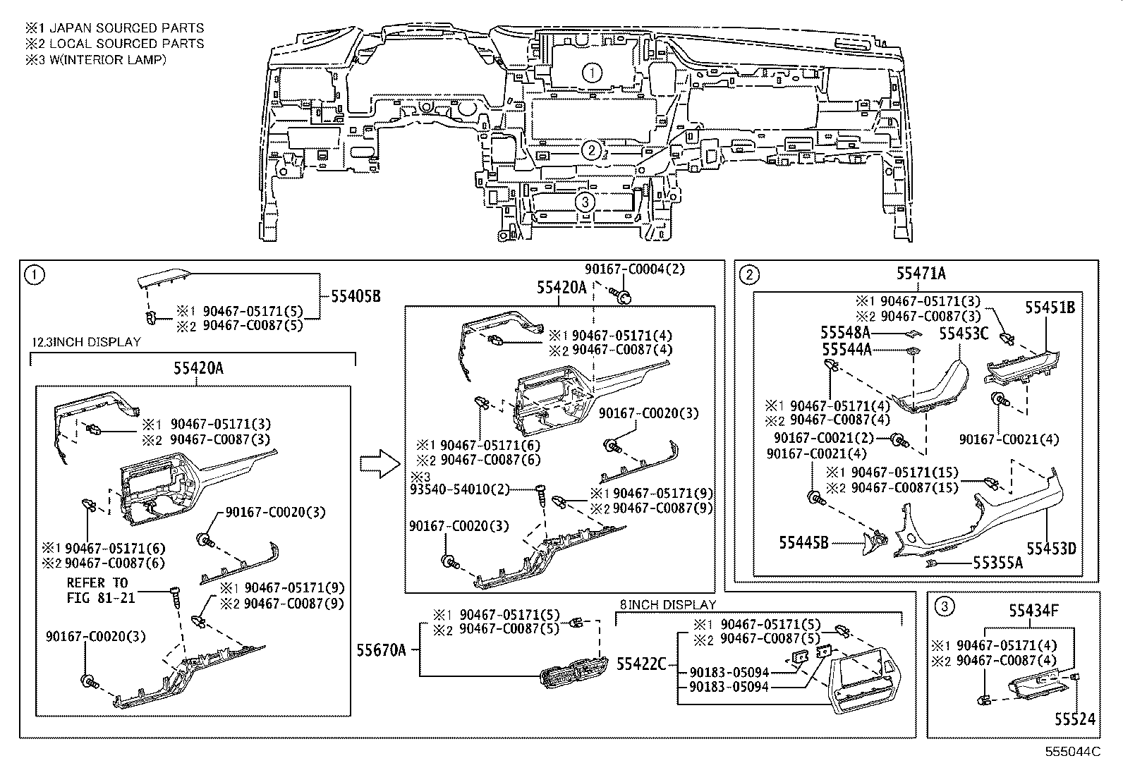 55650-YK030 REGISTER ASSY, INSTRUMENT PANEL, NO.1 product image