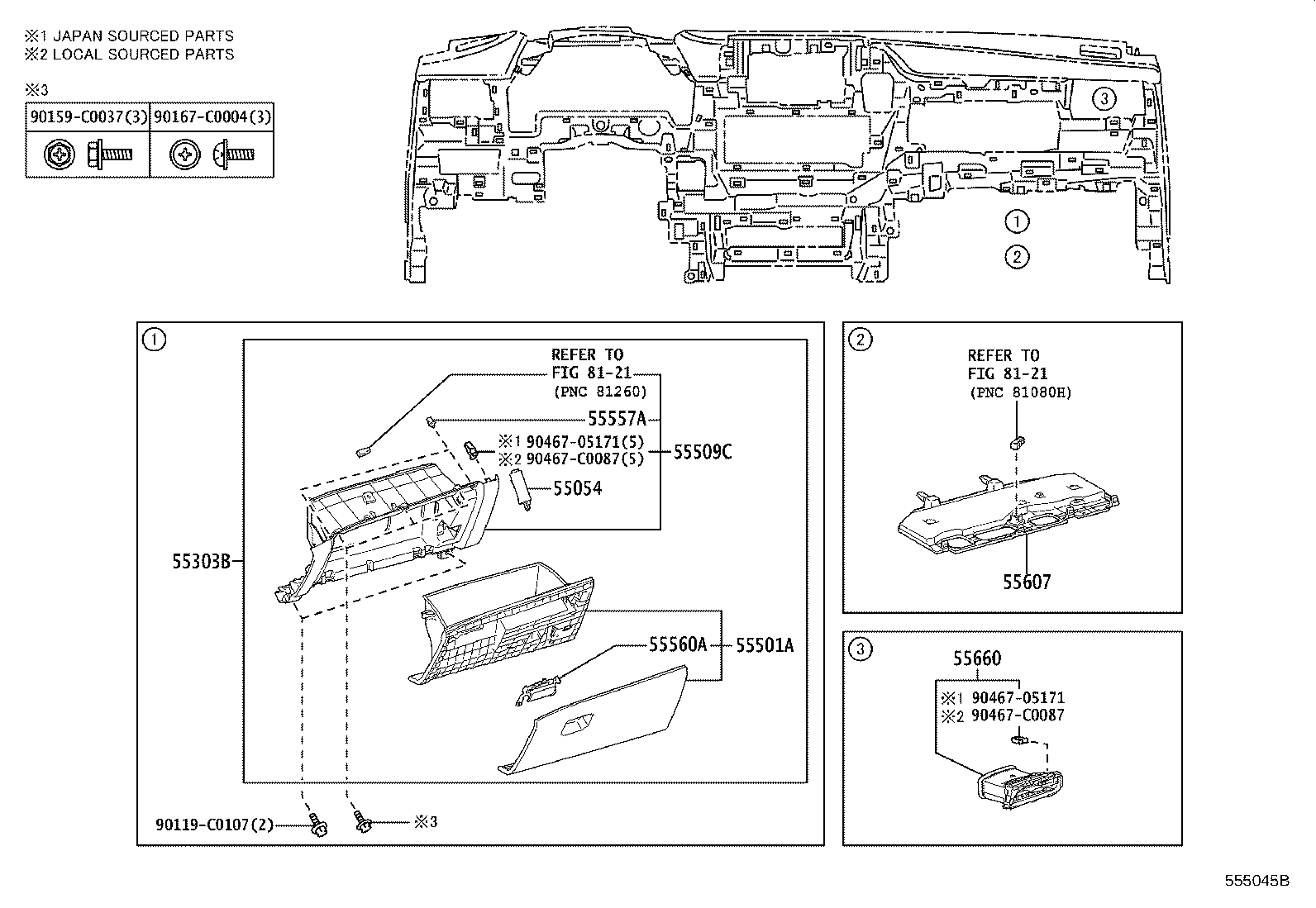 55650-YK030 REGISTER ASSY, INSTRUMENT PANEL, NO.1 product image