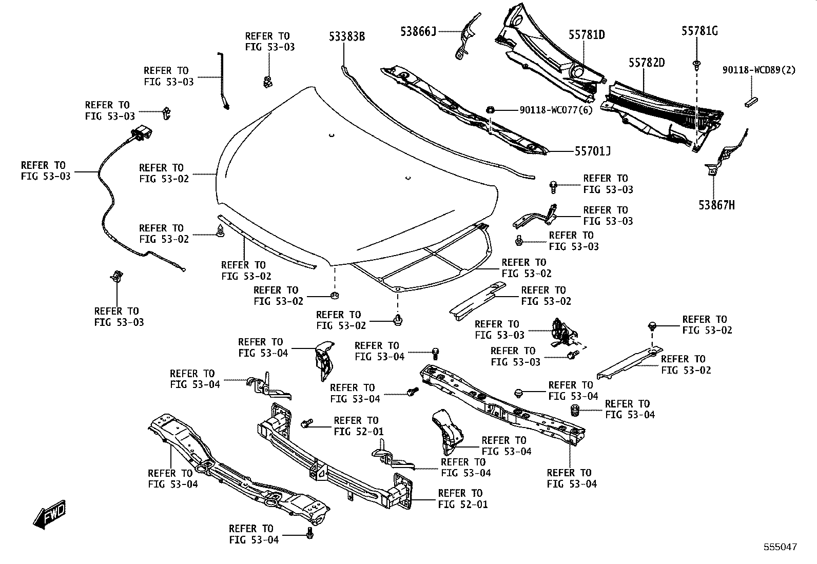 55706-WC003 PANEL, COWL TOP SIDE, LH product image