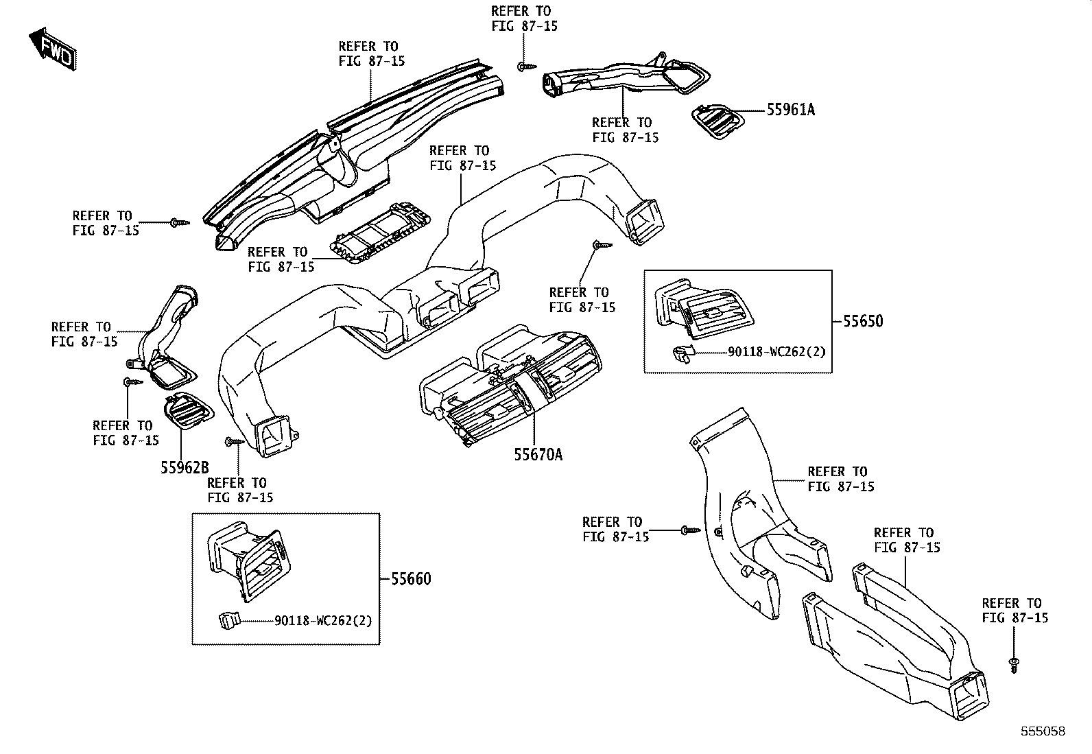 55331-WC003 REINFORCEMENT, INSTRUMENT PANEL product image