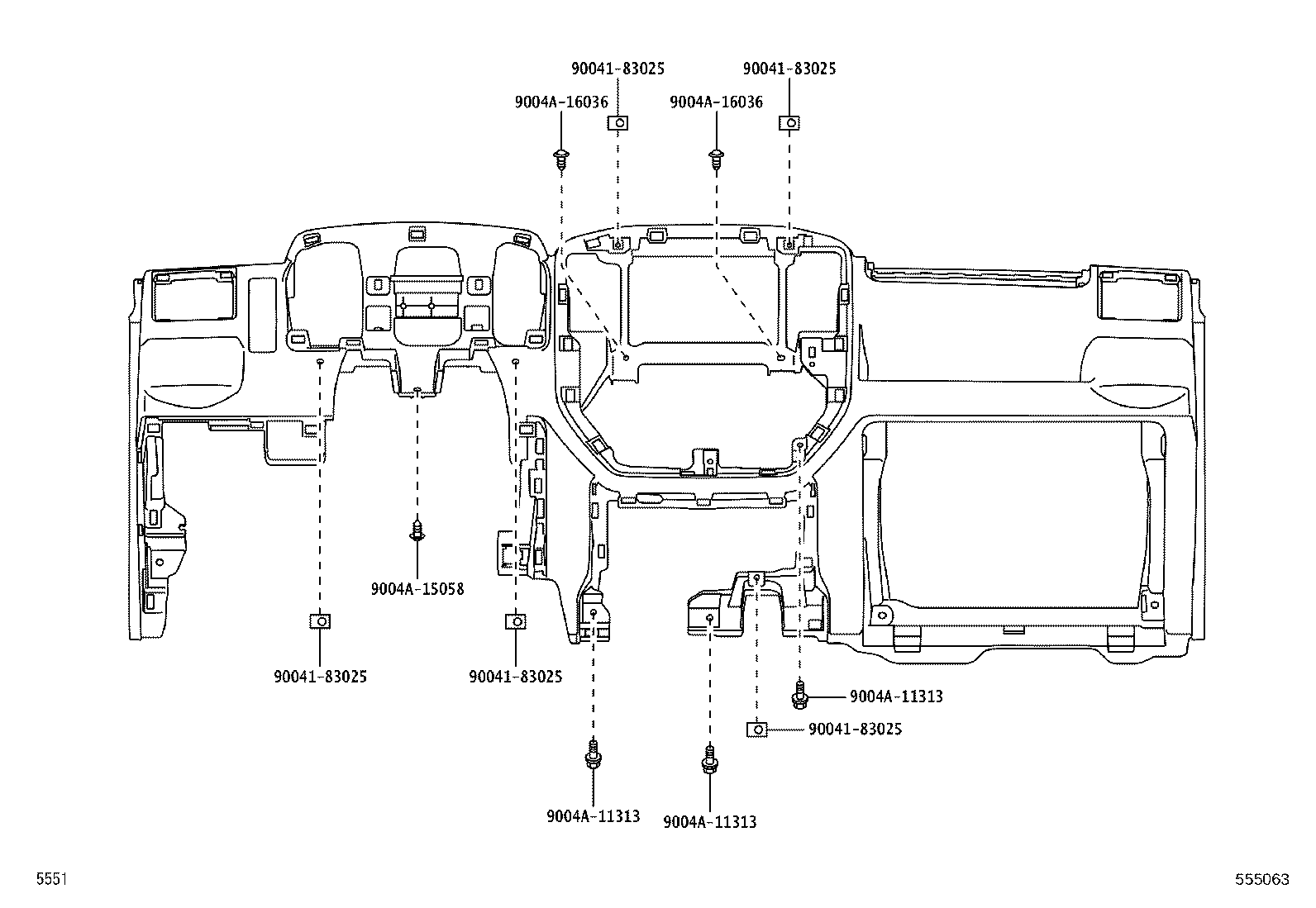 55374-BZ340 BRACKET, INSTRUMENT PANEL LOWER MOUNTING, NO.1 product image