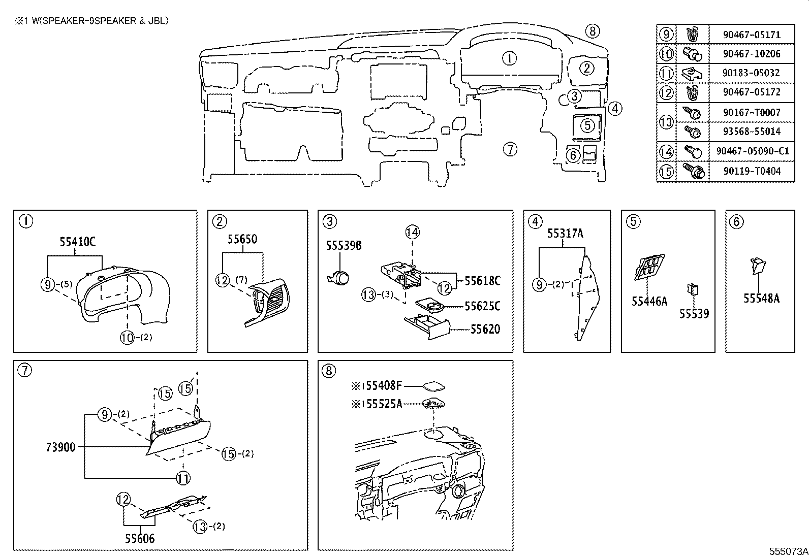 55650-YY010 REGISTER ASSY, INSTRUMENT PANEL, NO.1 product image