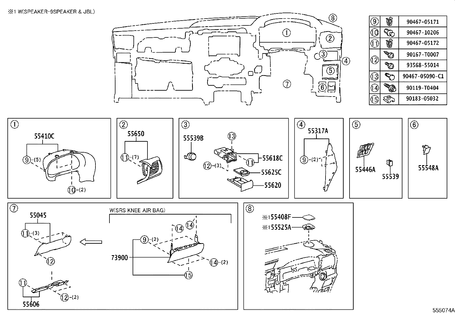 55650-YP080 REGISTER ASSY, INSTRUMENT PANEL, NO.1 product image