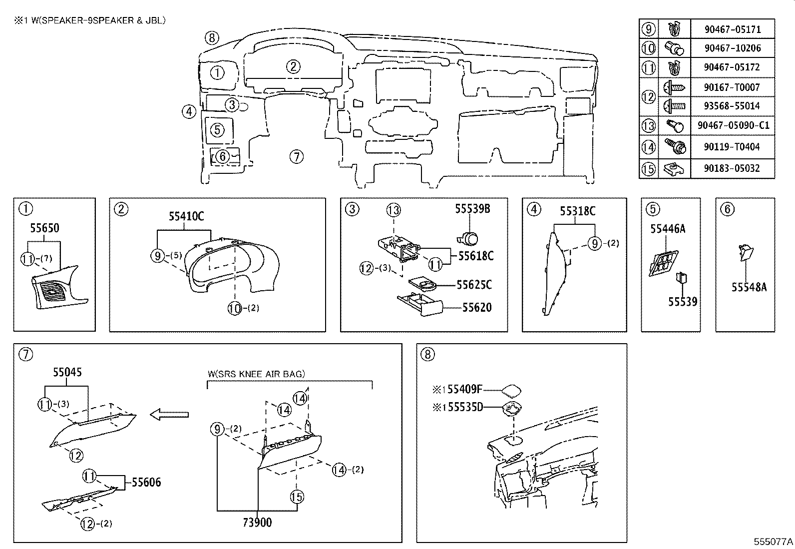 55650-YP080 REGISTER ASSY, INSTRUMENT PANEL, NO.1 product image
