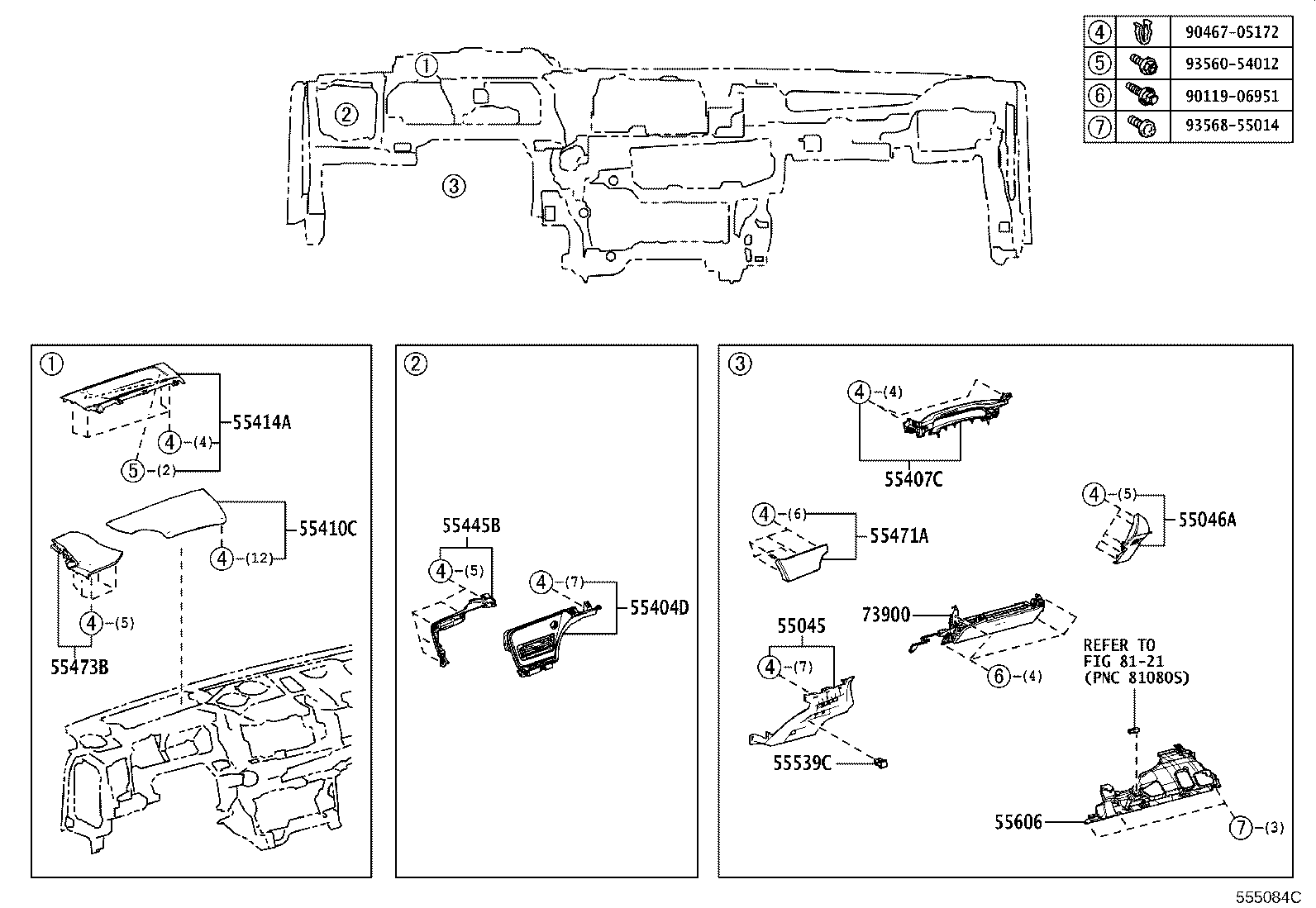 55318-62090-C0 PANEL, INSTRUMENT SIDE, NO.2 product image