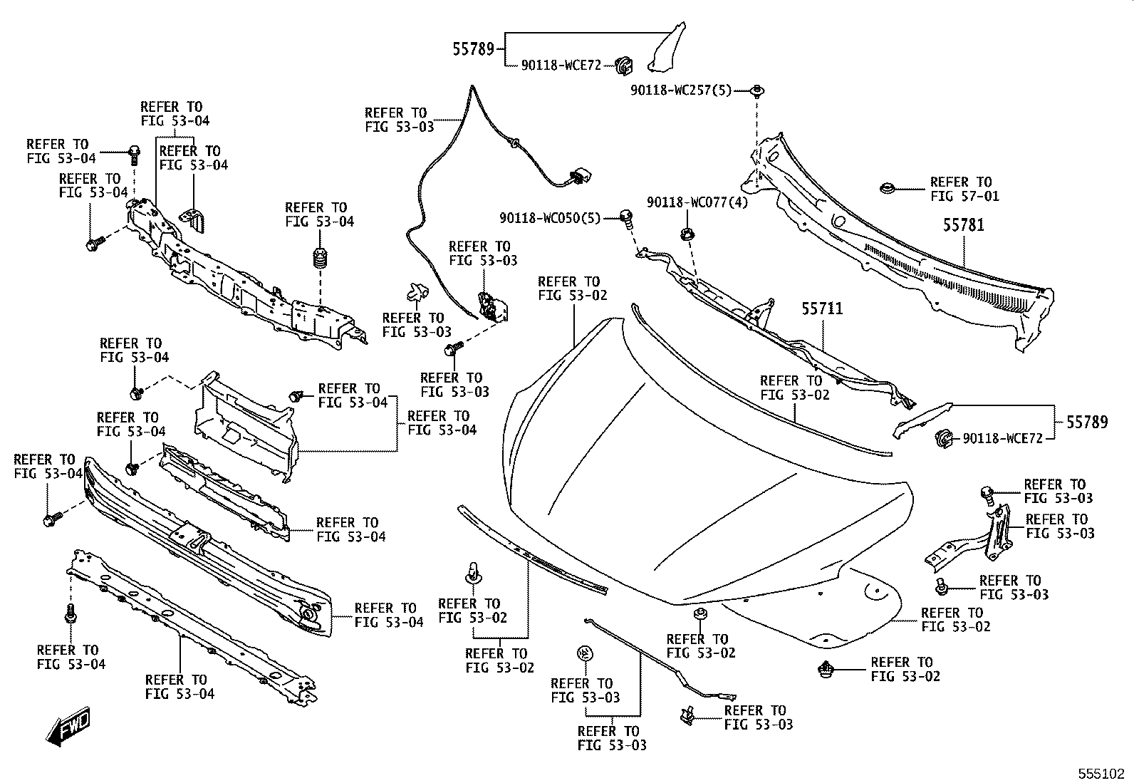 53383-WC003 SEAL, COWL TOP TO LOUVER product image
