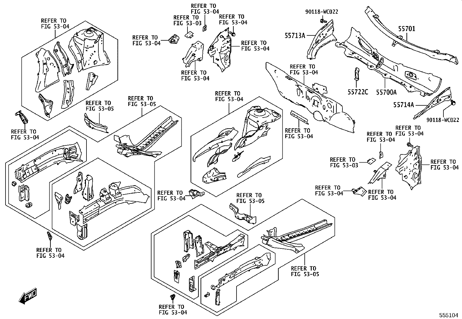 53383-WC003 SEAL, COWL TOP TO LOUVER product image